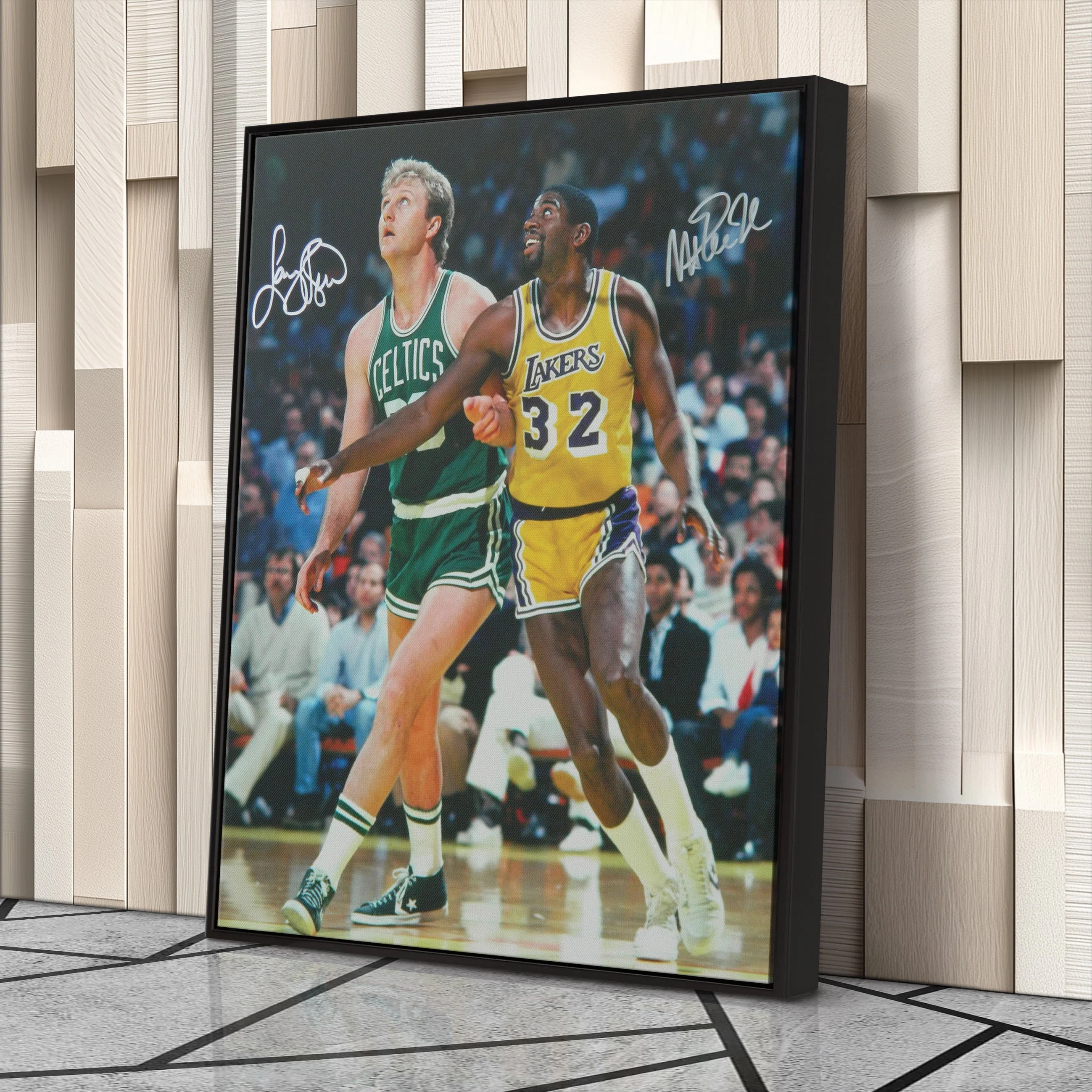 Larry Bird & Magic Johnson Canvas Wall Art - Image 6