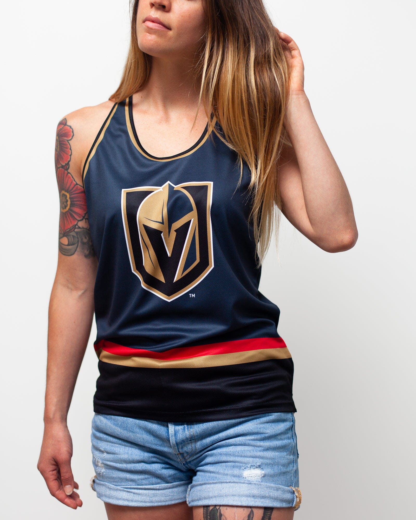 Las Vegas Golden Knights Women's Racerback Hockey Tank - Image 3
