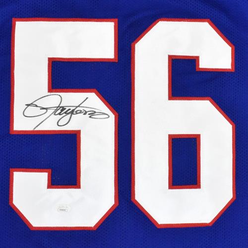 Lawrence Taylor Autographed New York Giants (Blue #56) Custom Jersey - Image 2