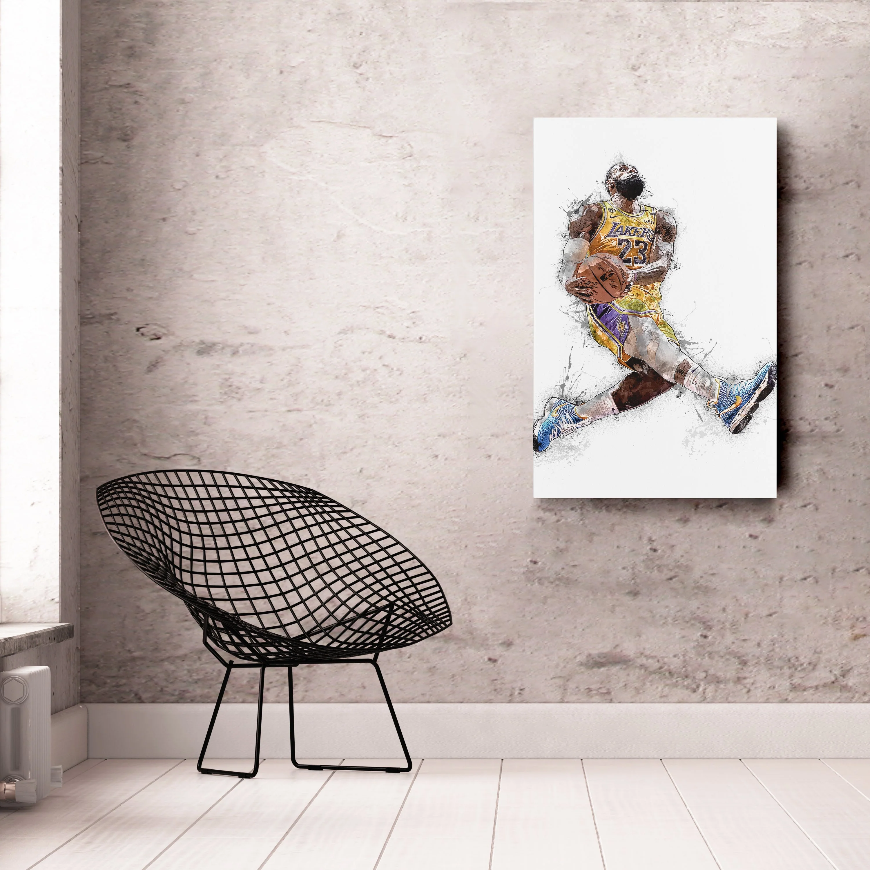 LeBron James Dunk Canvas Art – Los Angeles Lakers Wall Decor - Image 2