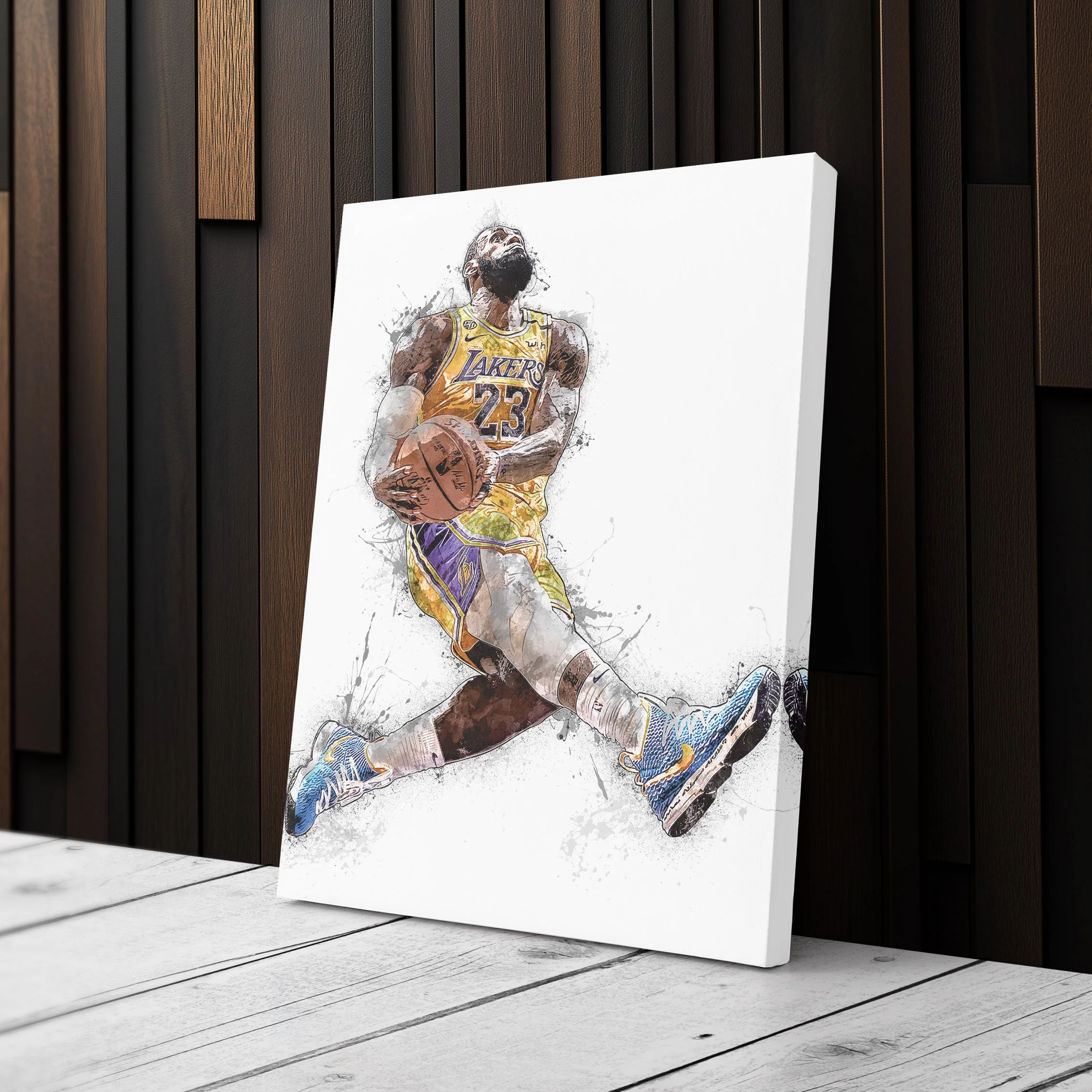 LeBron James Dunk Canvas Art – Los Angeles Lakers Wall Decor - Image 3