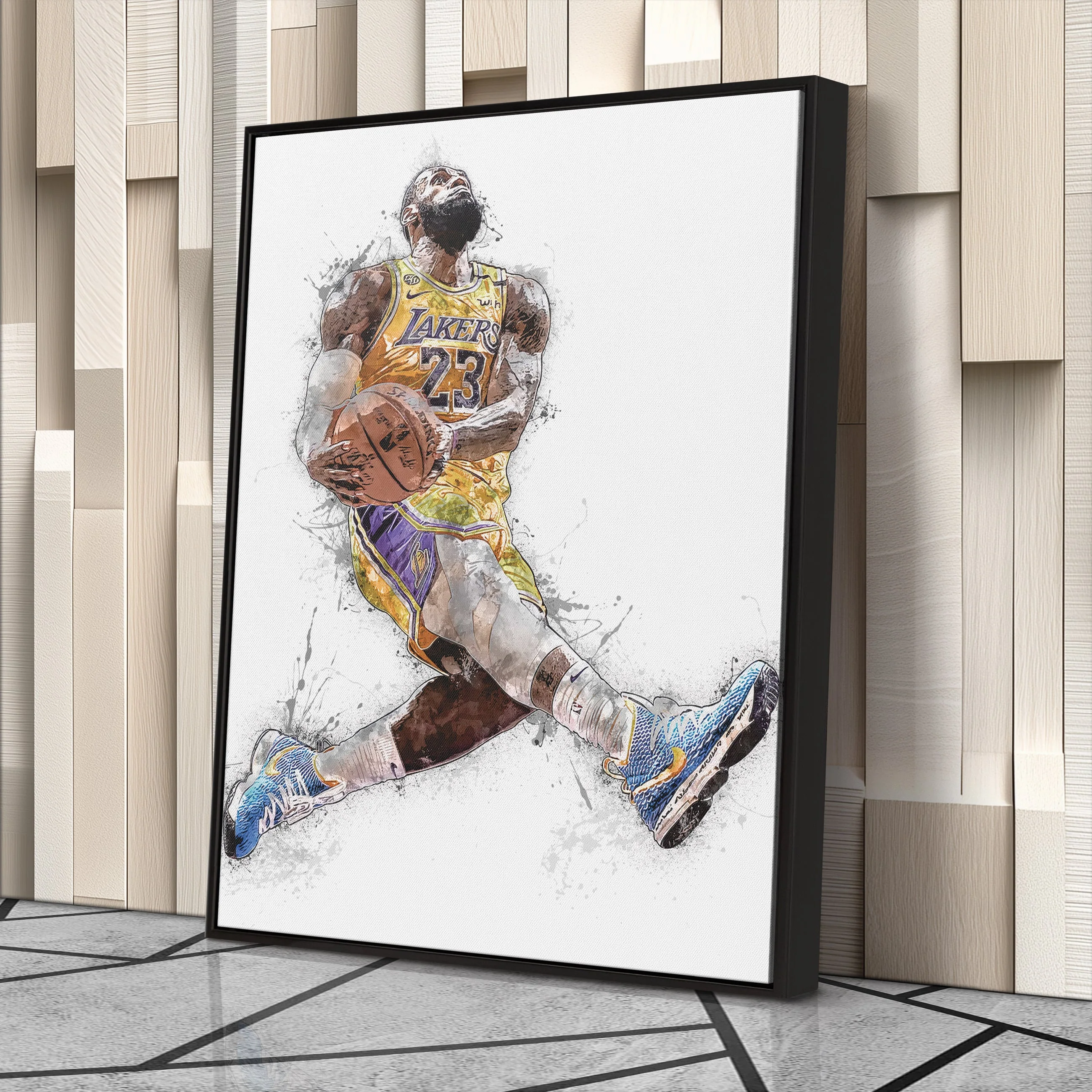LeBron James Dunk Canvas Art – Los Angeles Lakers Wall Decor - Image 4