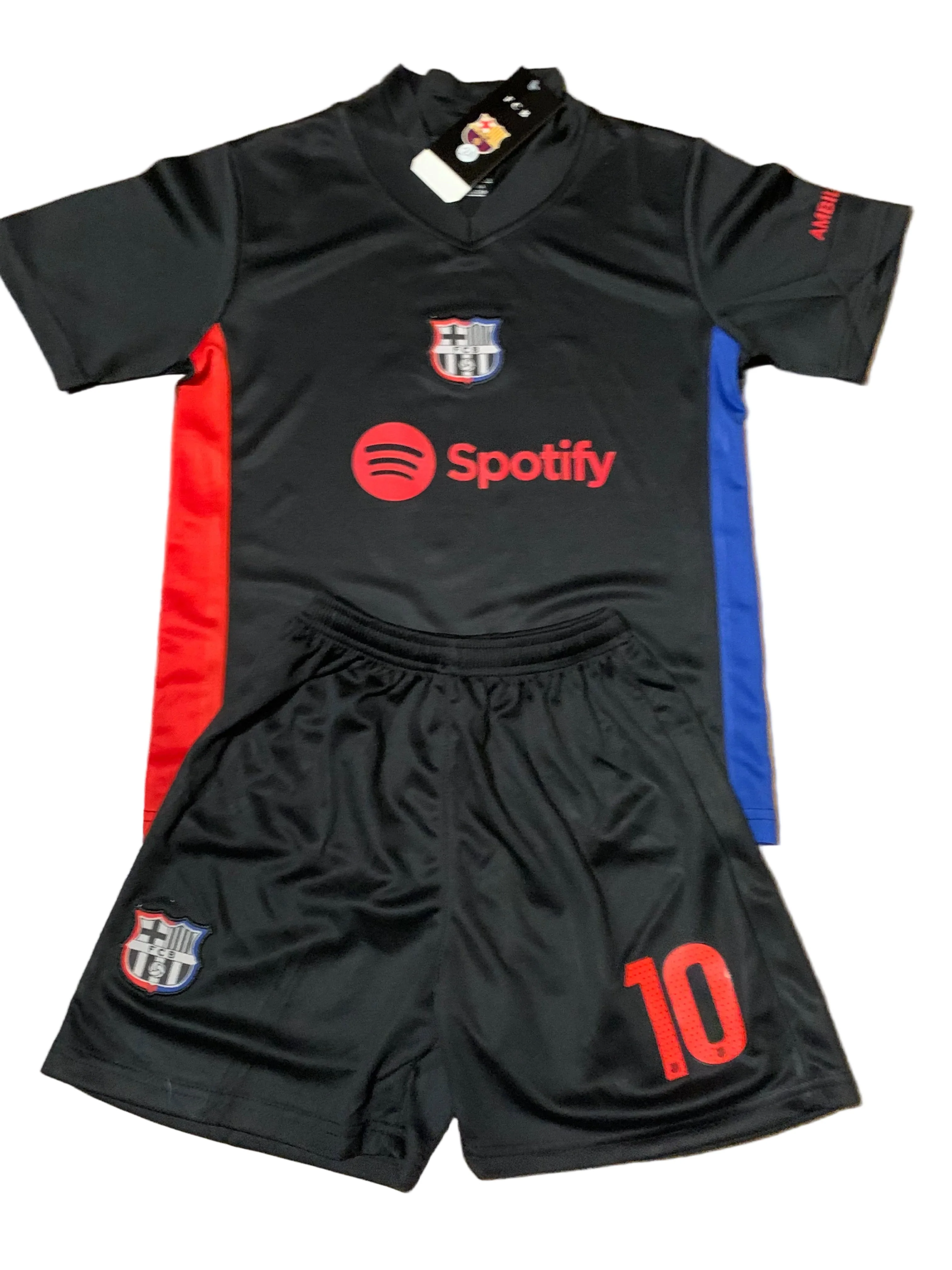 Lionel Messi Away Black Barcelona Soccer Jersey Kids Toddler & Youth Sizes - Image 2