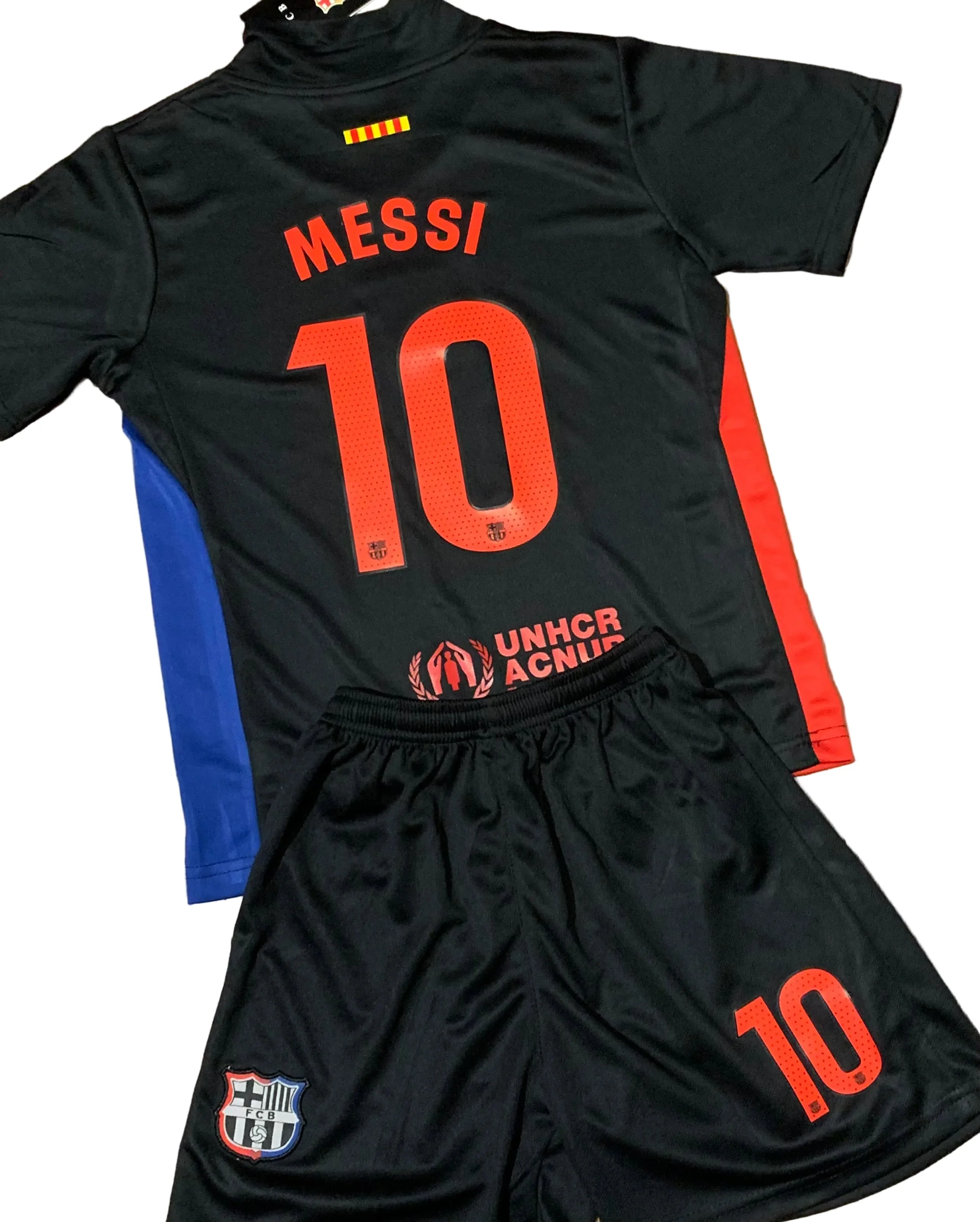 Lionel Messi Away Black Barcelona Soccer Jersey Kids Toddler & Youth Sizes - Image 3