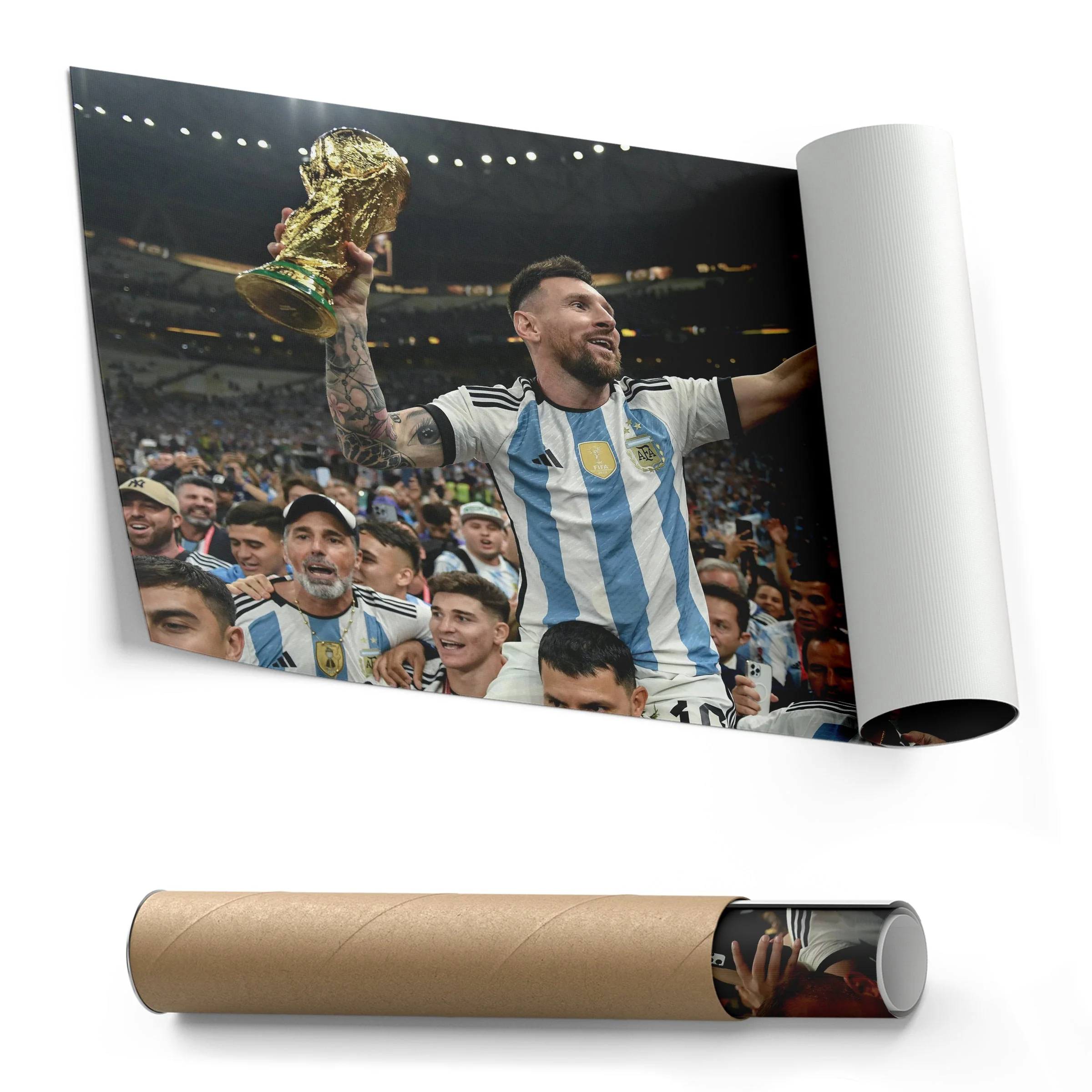 Lionel Messi World Cup Celebration Canvas Art Soccer Wall Decor Poster - Image 3