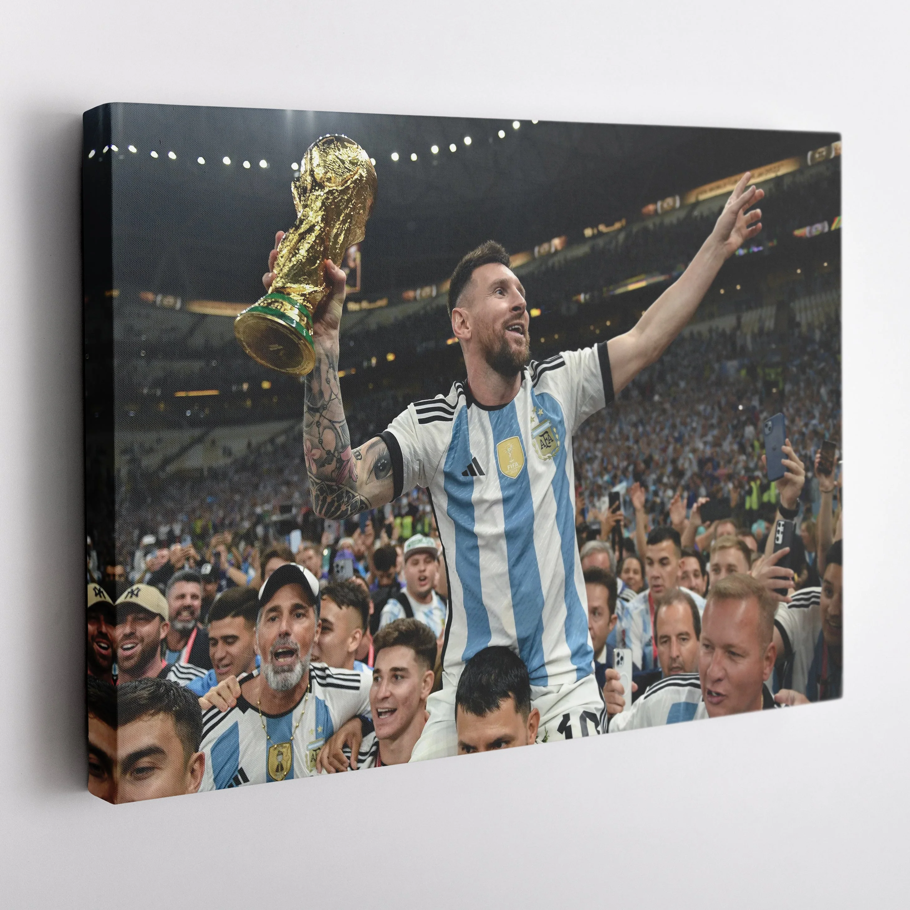 Lionel Messi World Cup Celebration Canvas Art Soccer Wall Decor Poster - Image 4
