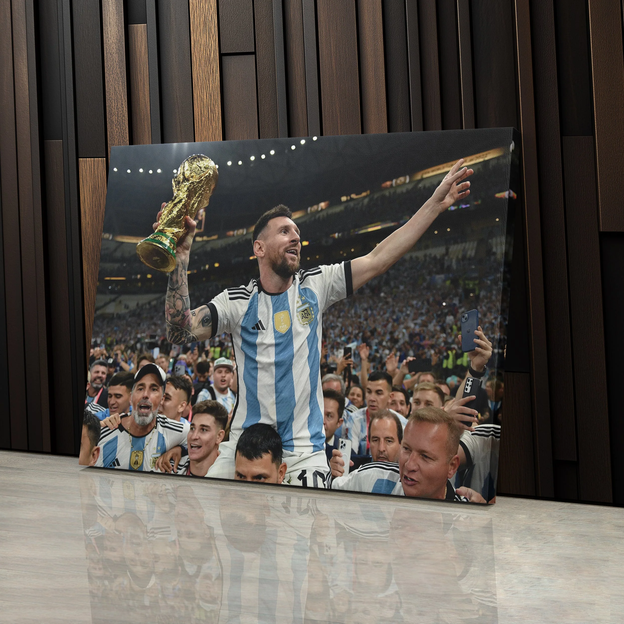 Lionel Messi World Cup Celebration Canvas Art Soccer Wall Decor Poster - Image 5