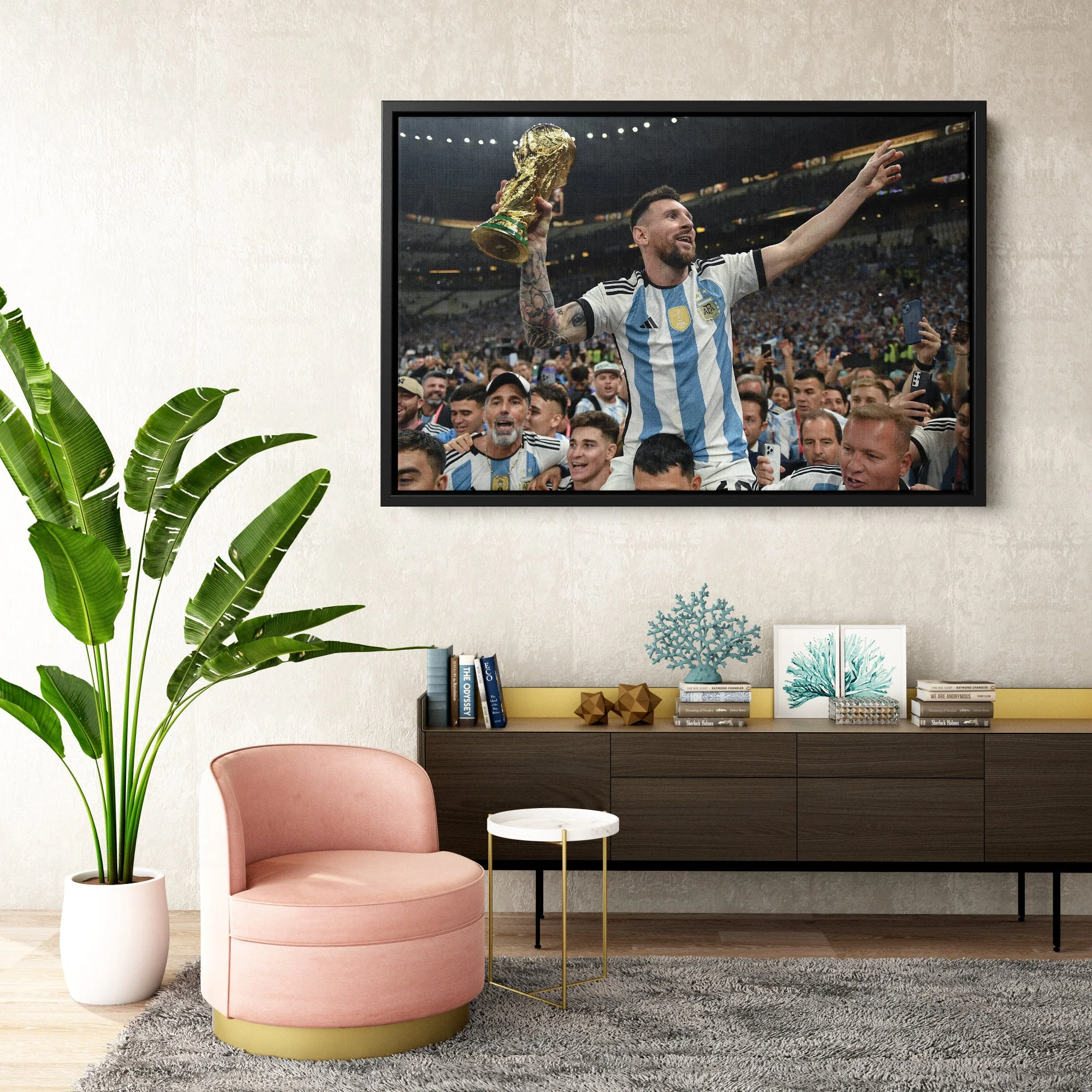 Lionel Messi World Cup Celebration Canvas Art Soccer Wall Decor Poster - Image 7