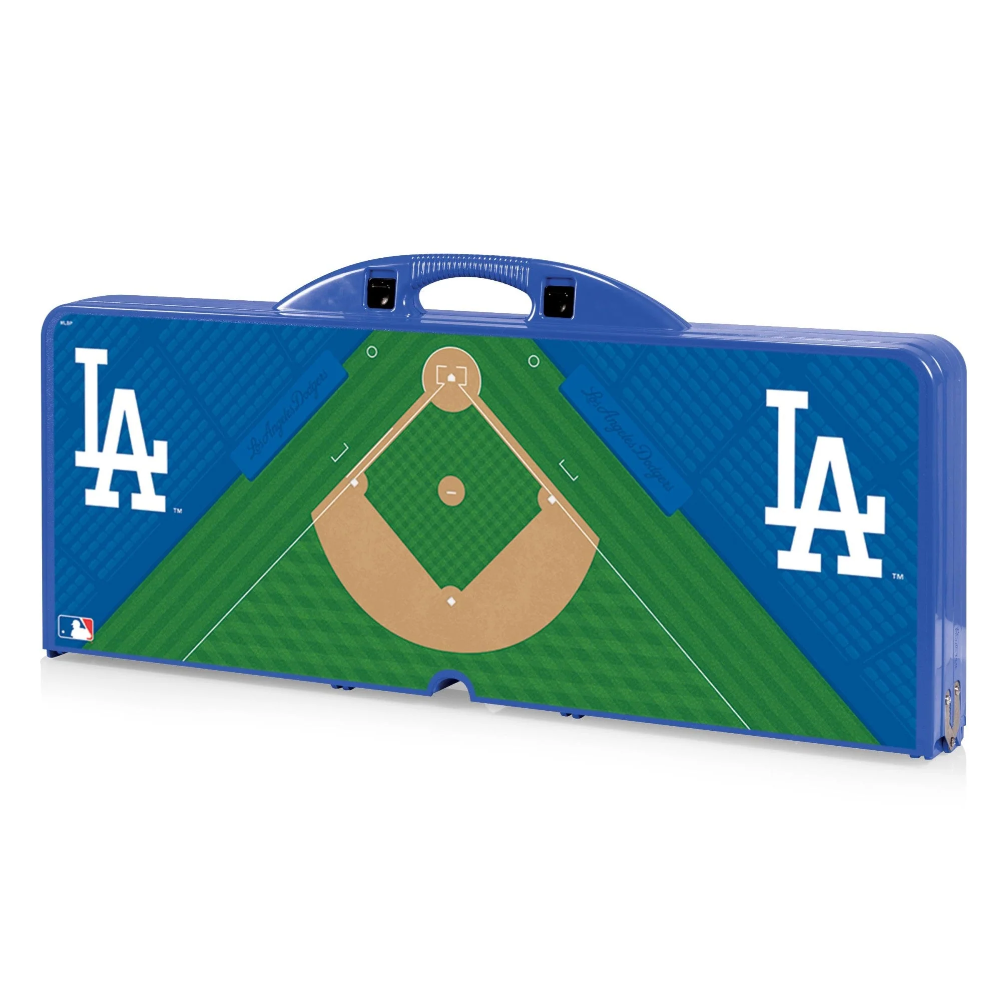 Los Angeles Dodgers Baseball Diamond - Picnic Table Portable Folding Table with Seats - Image 2
