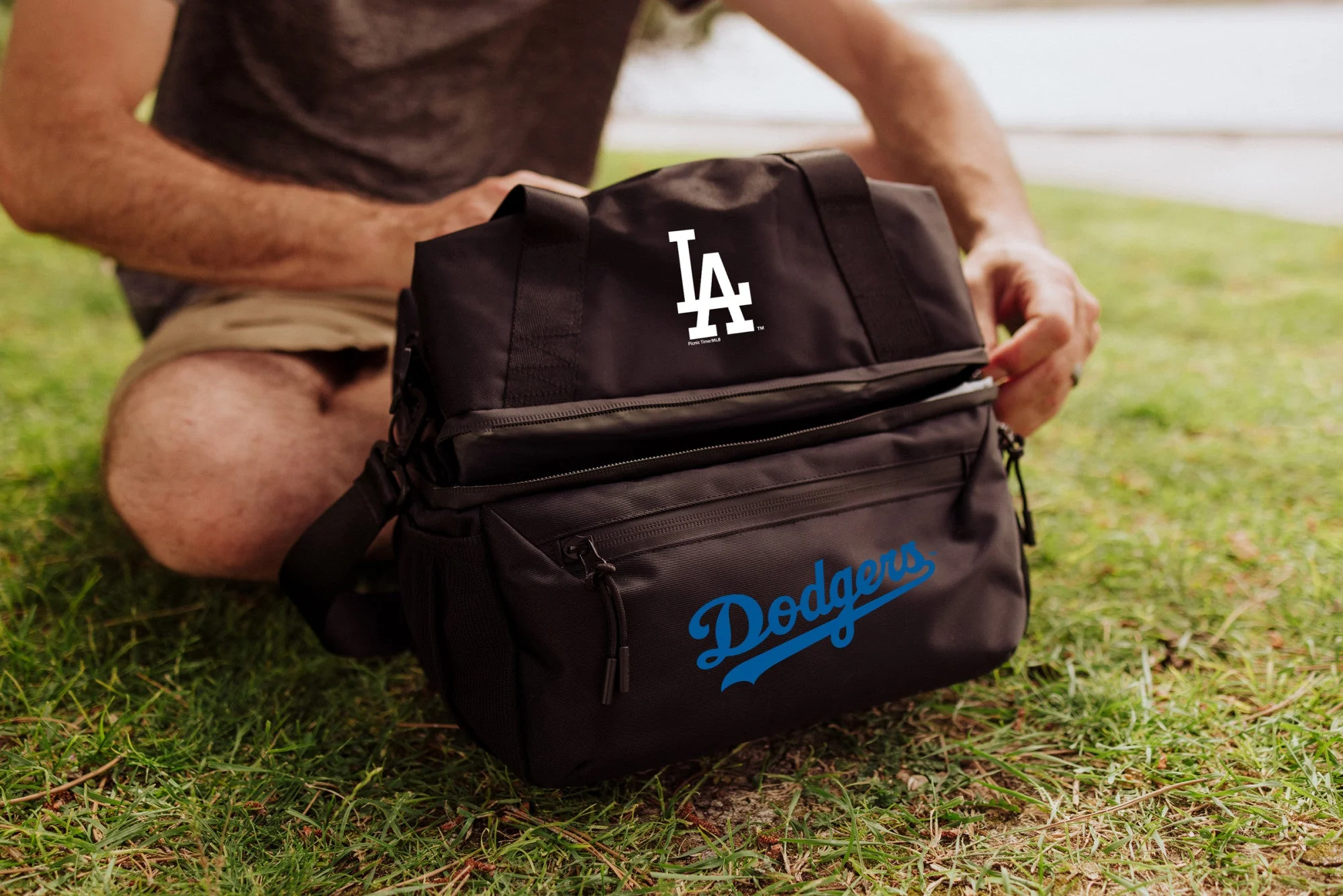 Los Angeles Dodgers Tarana Recycled Lunch Bag Cooler with Utensils - Image 2