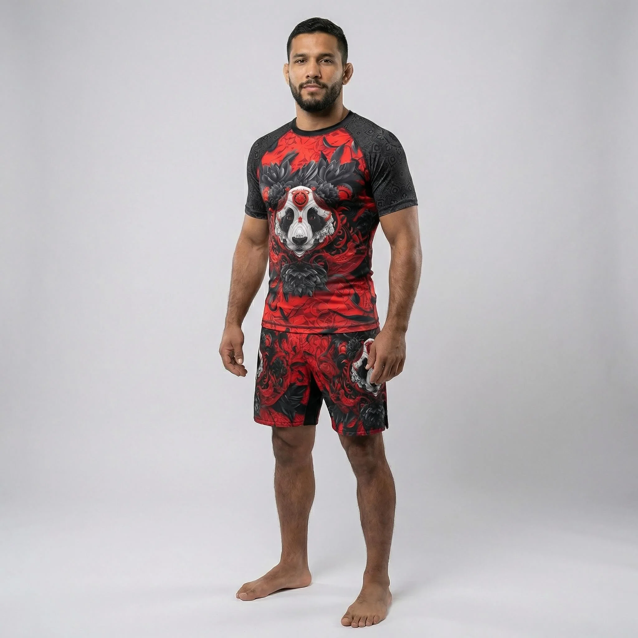 Lotus Panda Short Sleeve Rash Guard - Image 2