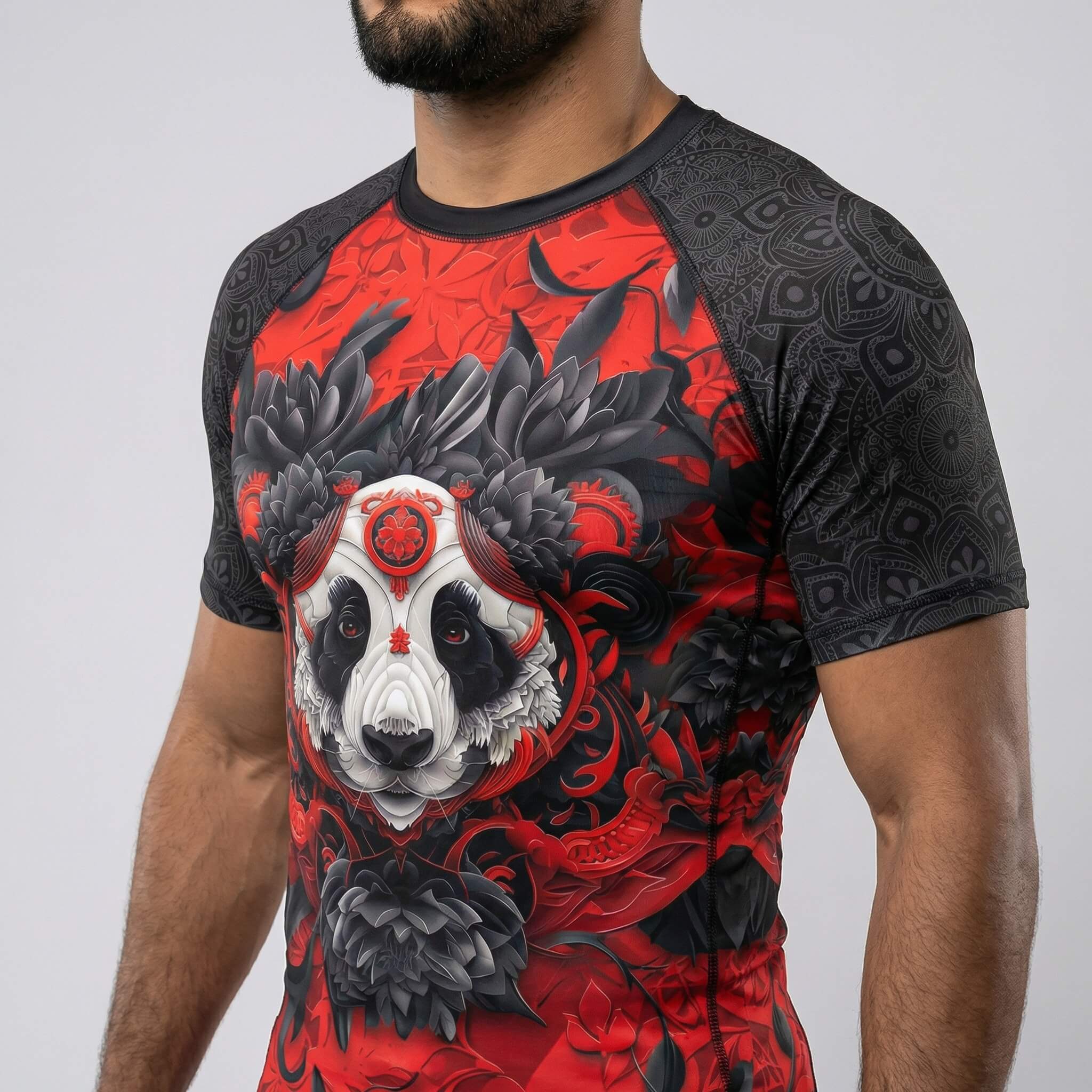 Lotus Panda Short Sleeve Rash Guard - Image 3