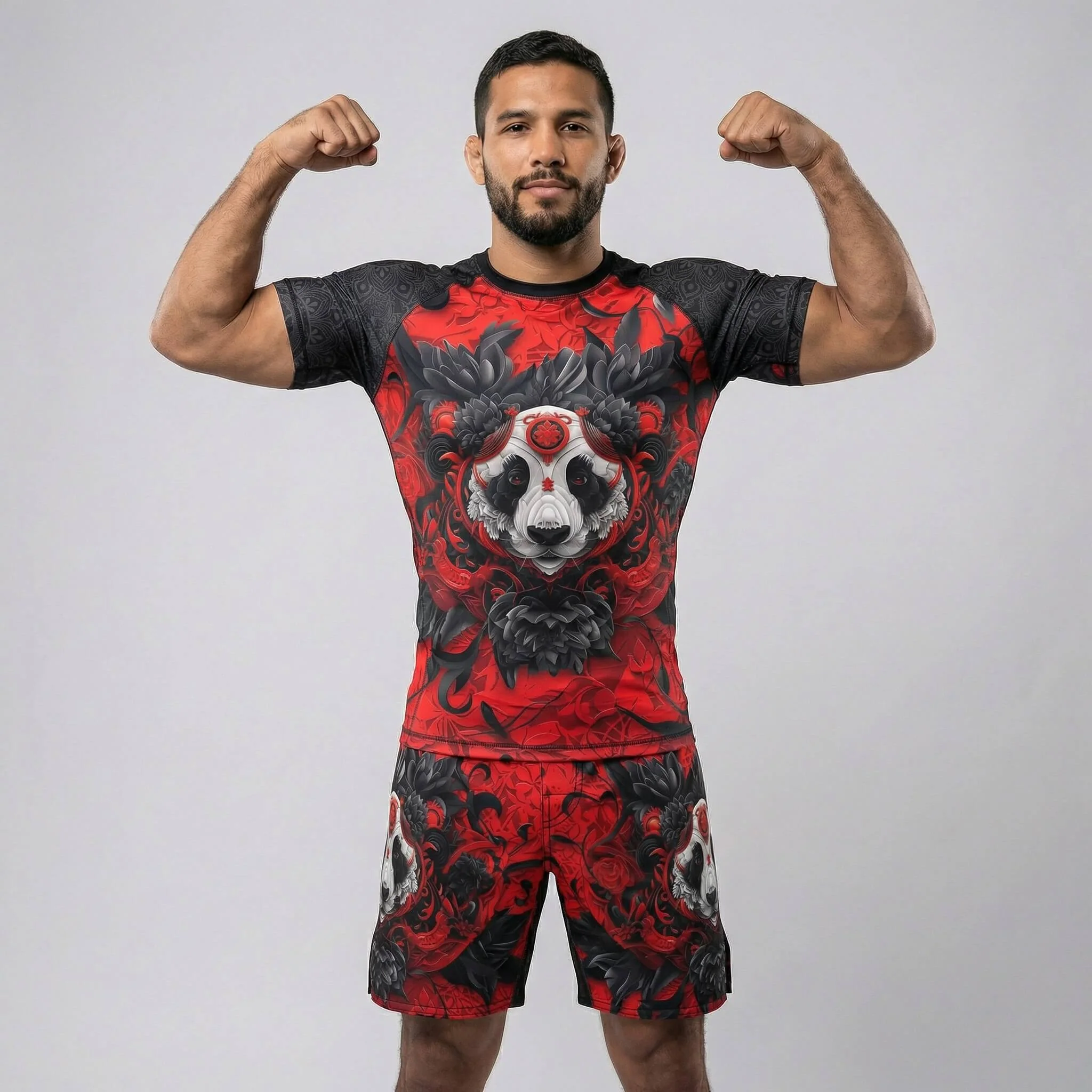 Lotus Panda Short Sleeve Rash Guard - Image 4