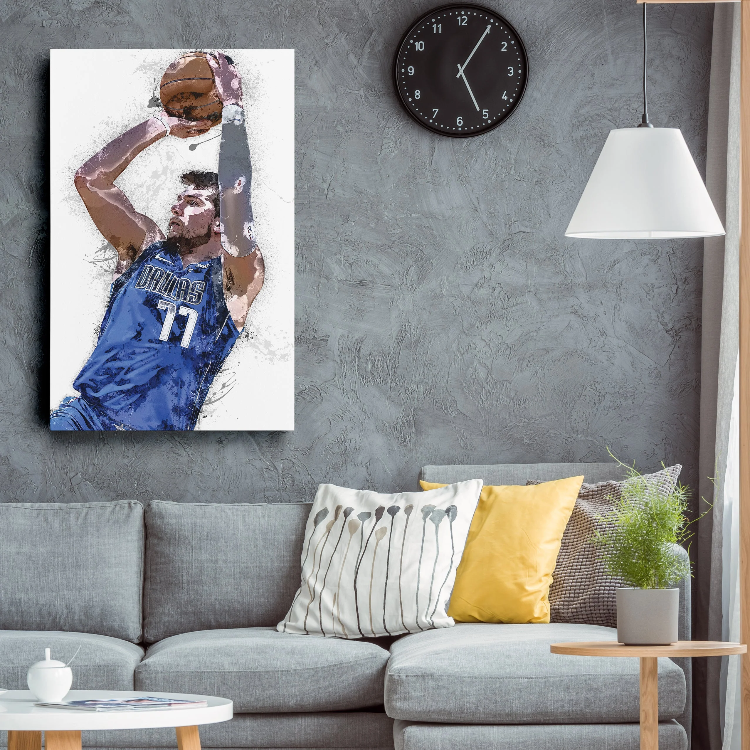 Luka Doncic Canvas Art – Dallas Mavericks Wall Decor - Image 2