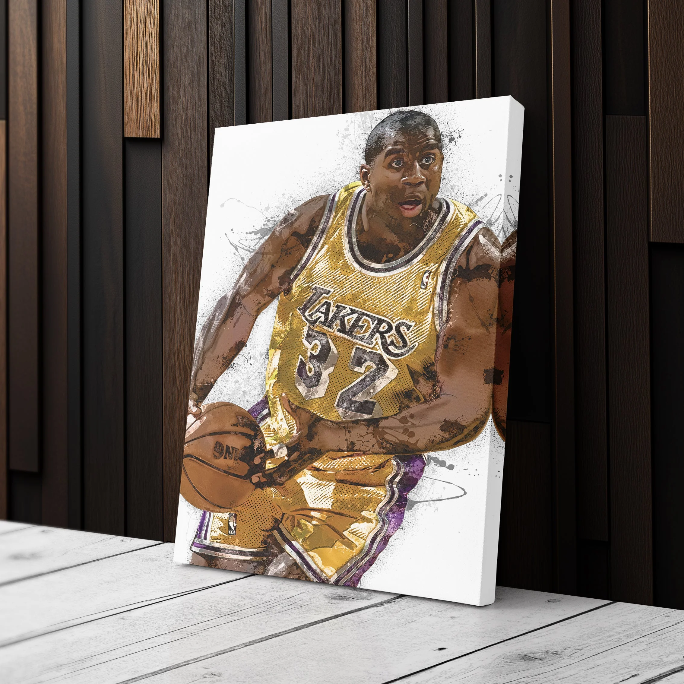 Magic Johnson Canvas Art – Los Angeles Lakers Wall Decor - Image 3