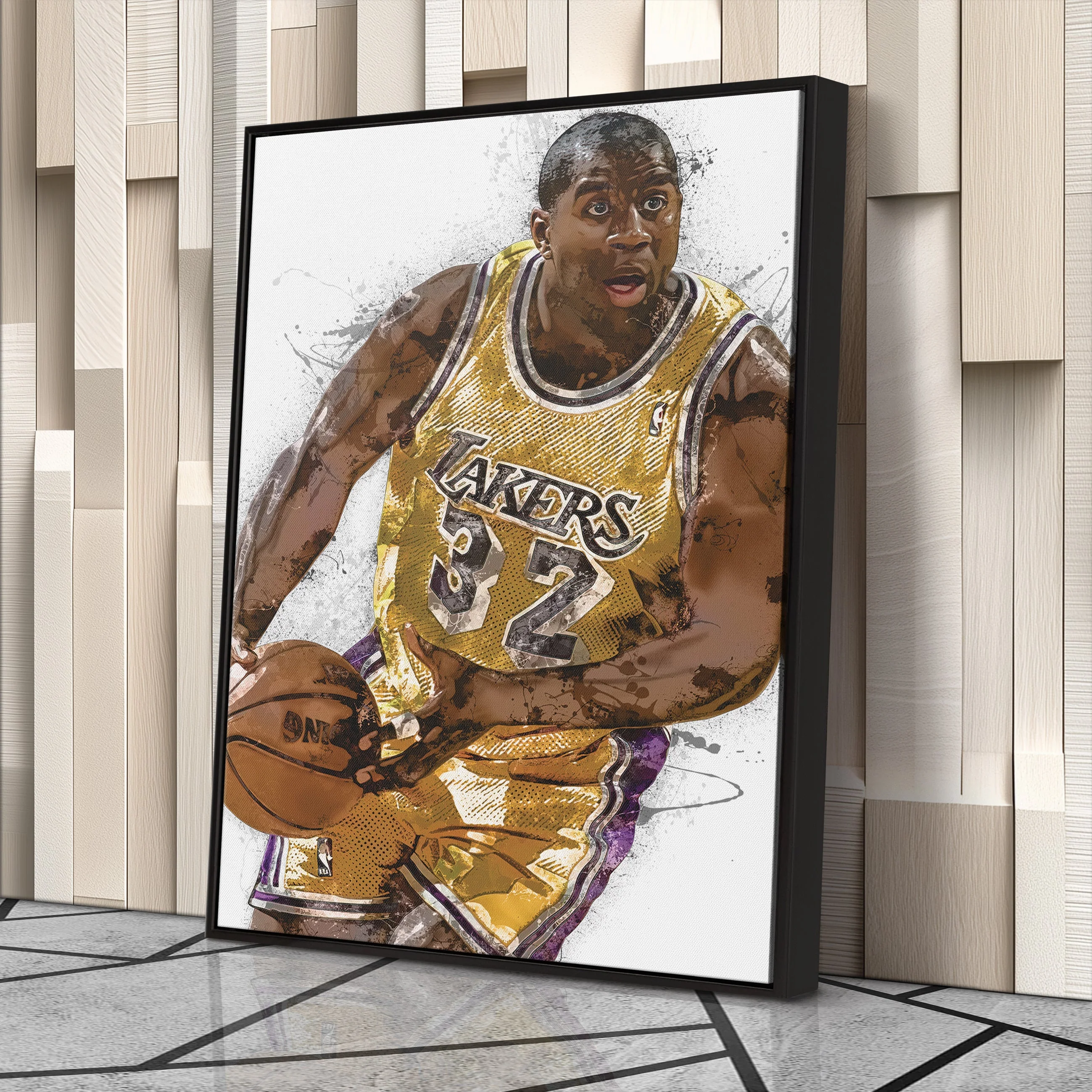Magic Johnson Canvas Art – Los Angeles Lakers Wall Decor - Image 4
