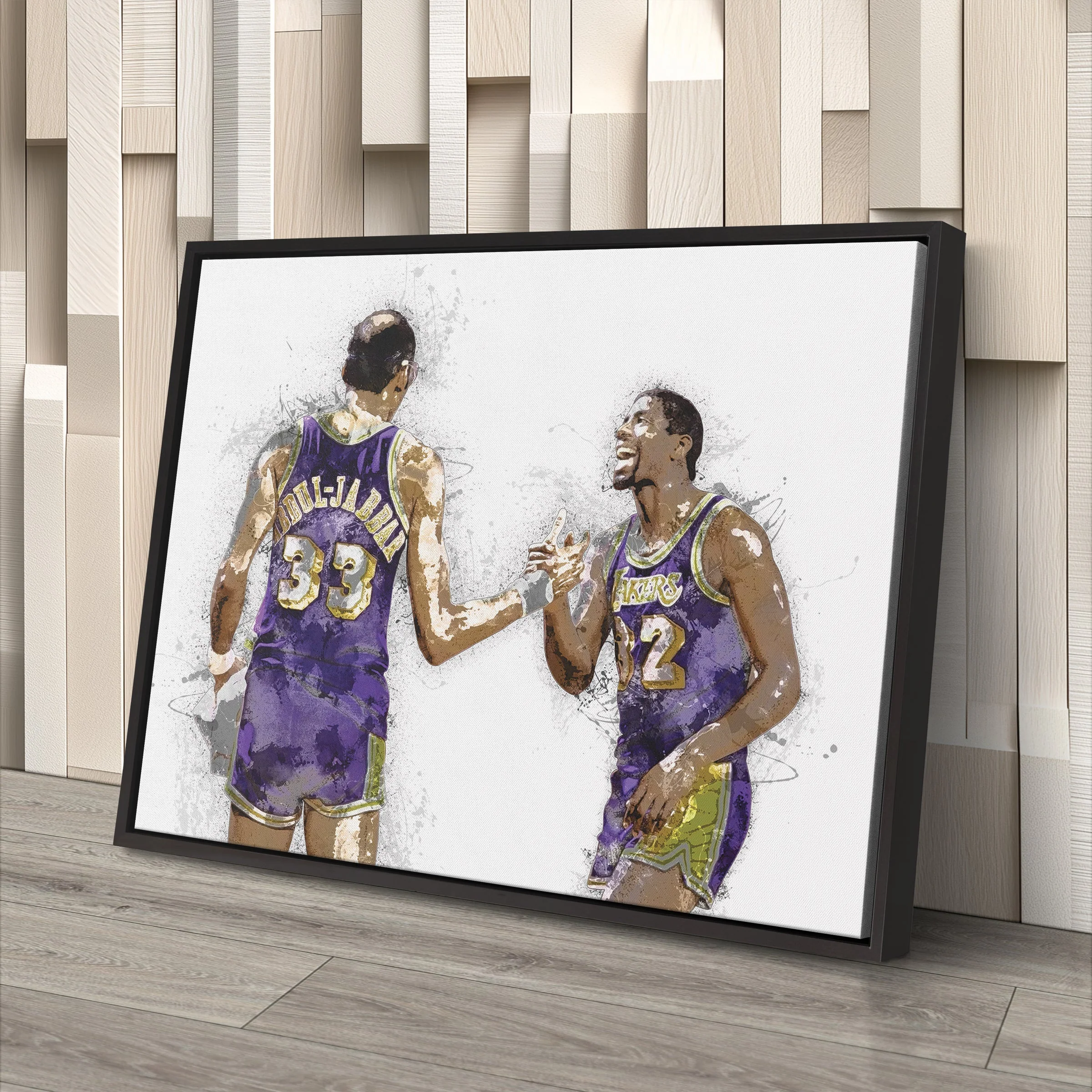 Magic Johnson & Kareem Abdul-Jabbar Canvas Art – Los Angeles Lakers Wall Decor - Image 4