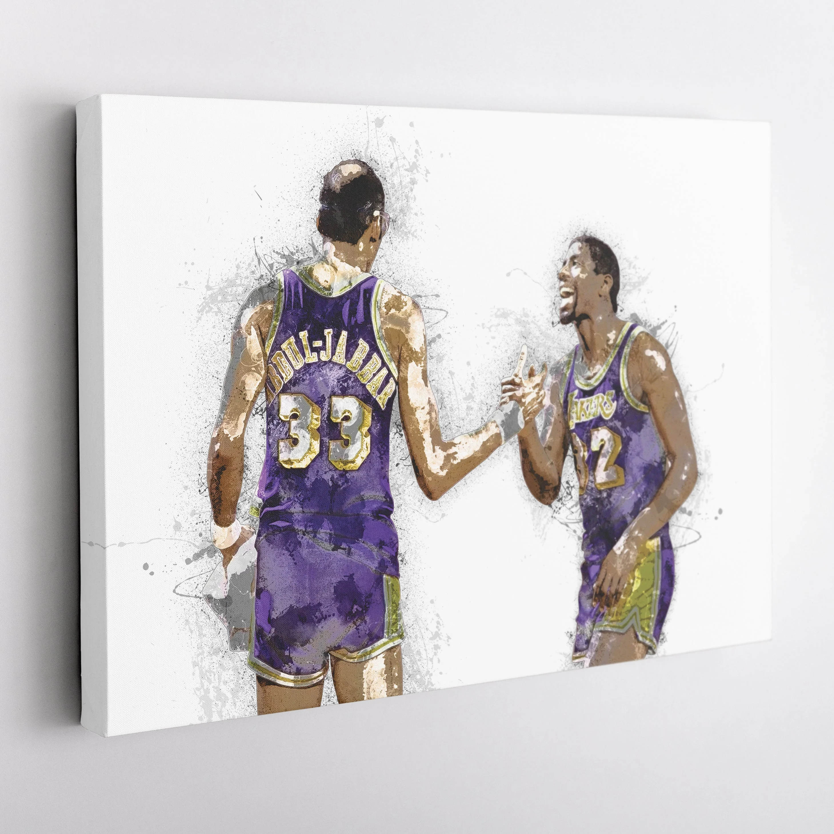 Magic Johnson & Kareem Abdul-Jabbar Canvas Art – Los Angeles Lakers Wall Decor - Image 5