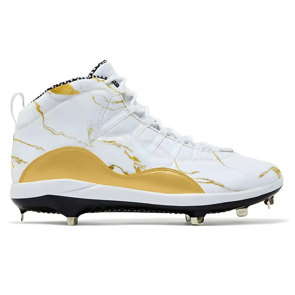 "Marble Gold” Jordan 10 Retro Metal Baseball Cleats
