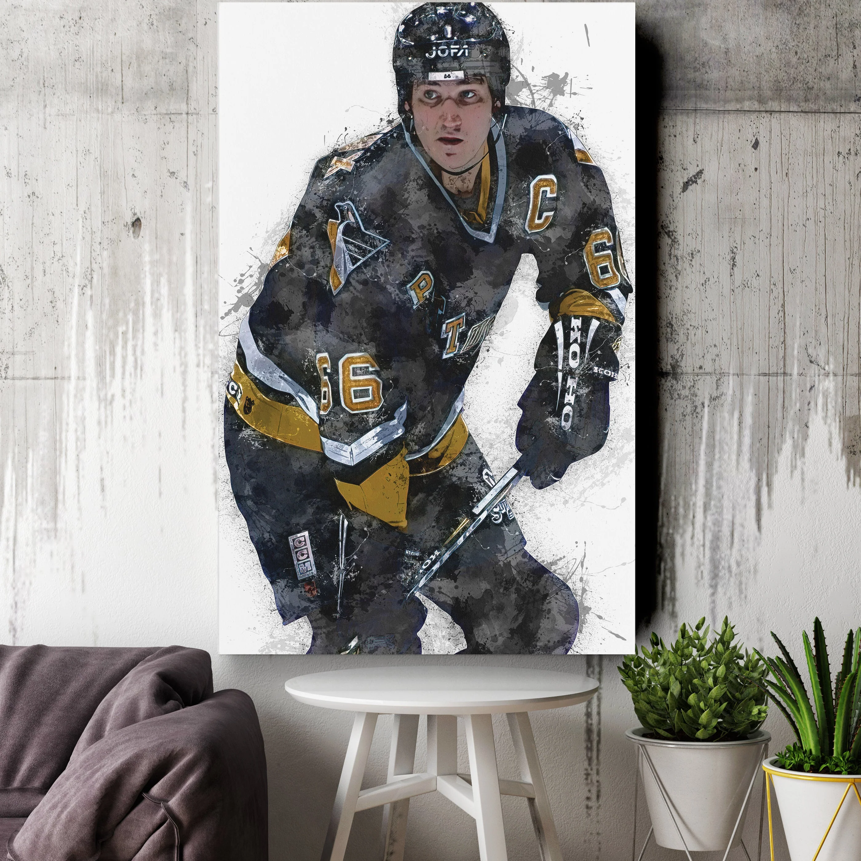Mario Lemieux Canvas Art – Pittsburgh Penguins Wall Decor - Image 2