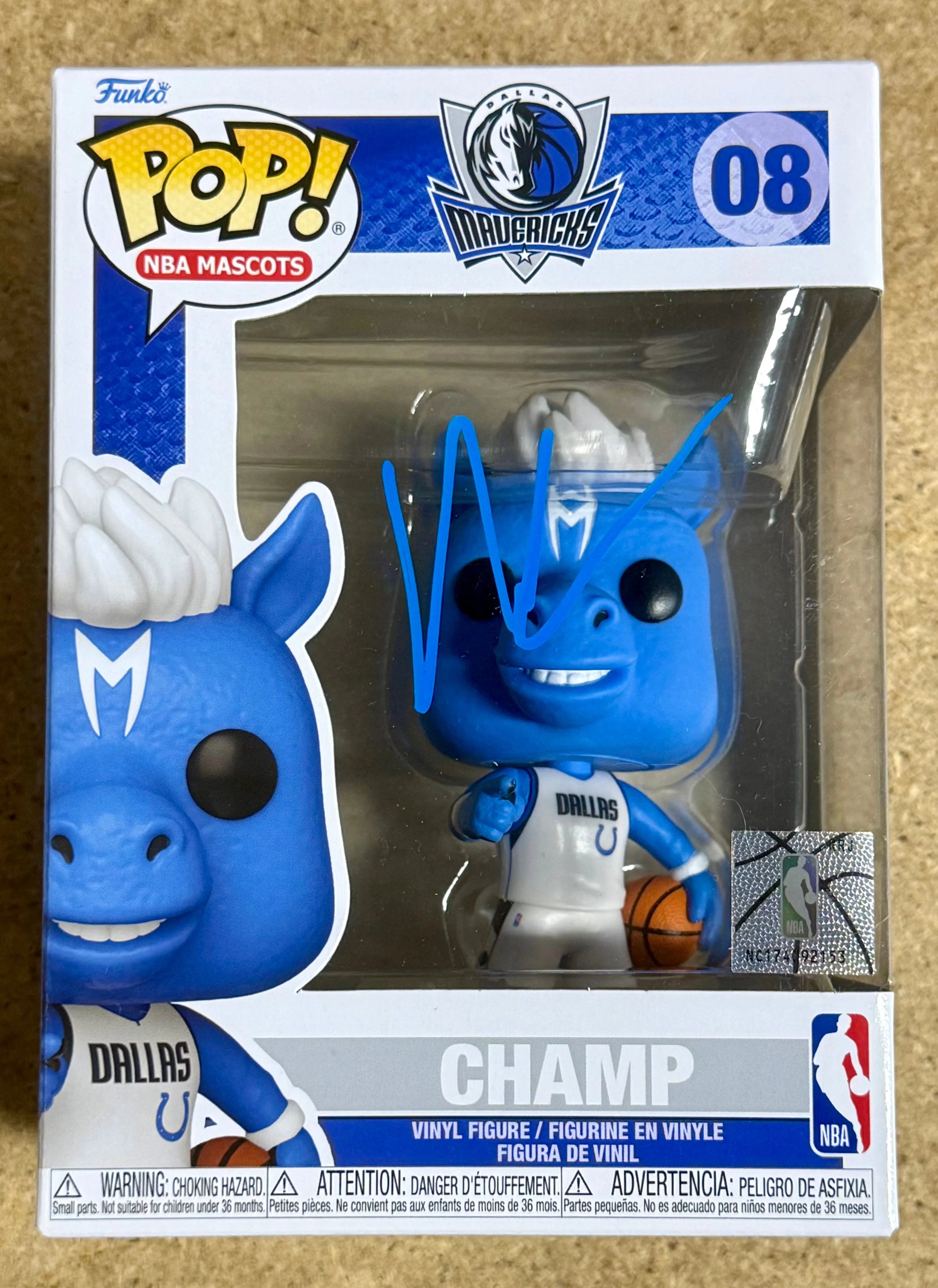 Mark Cuban Signed NBA Dallas Mavericks Mascot Champ Funko Pop! #08 With JSA COA - Image 2