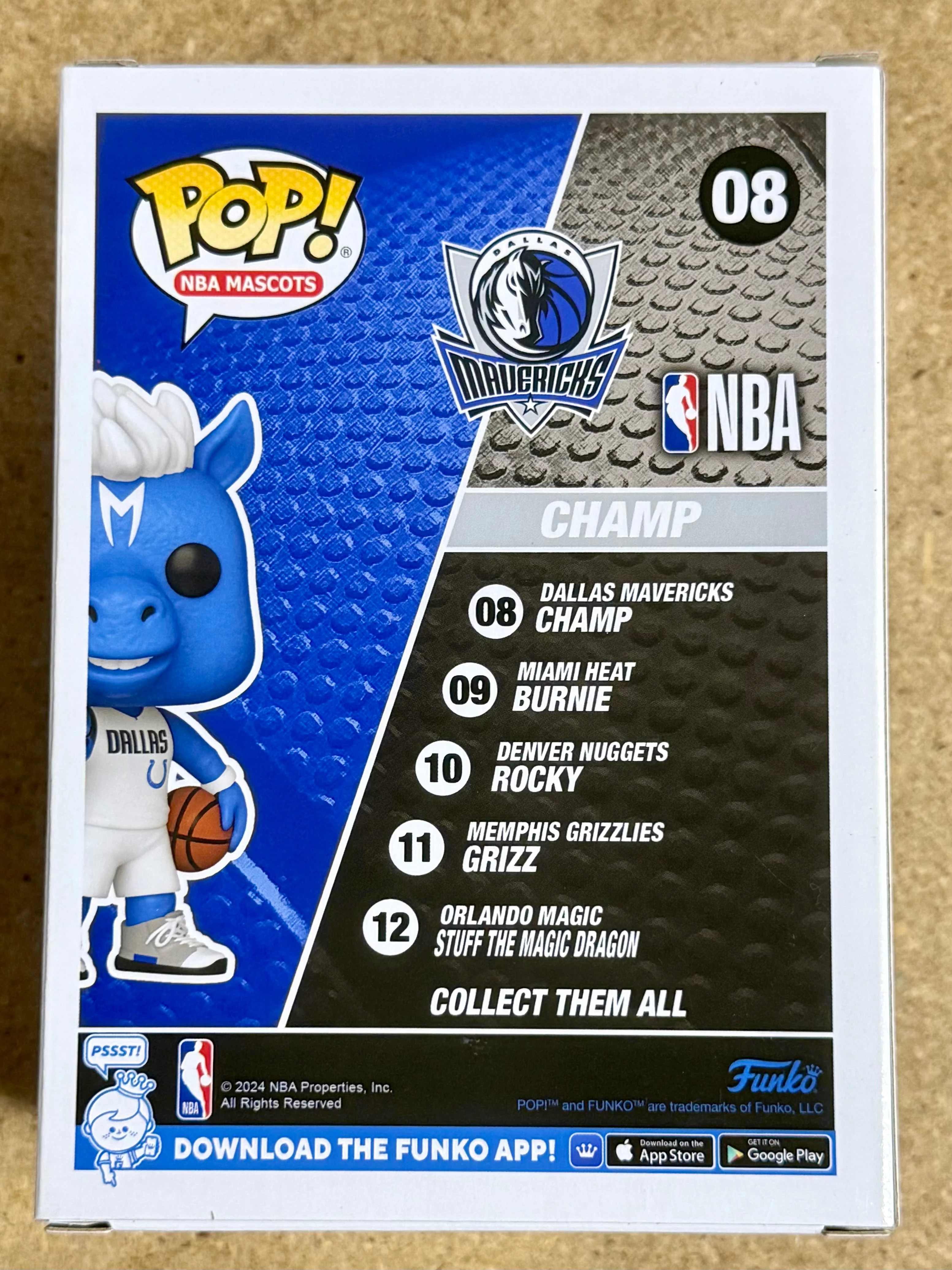 Mark Cuban Signed NBA Dallas Mavericks Mascot Champ Funko Pop! #08 With JSA COA - Image 5