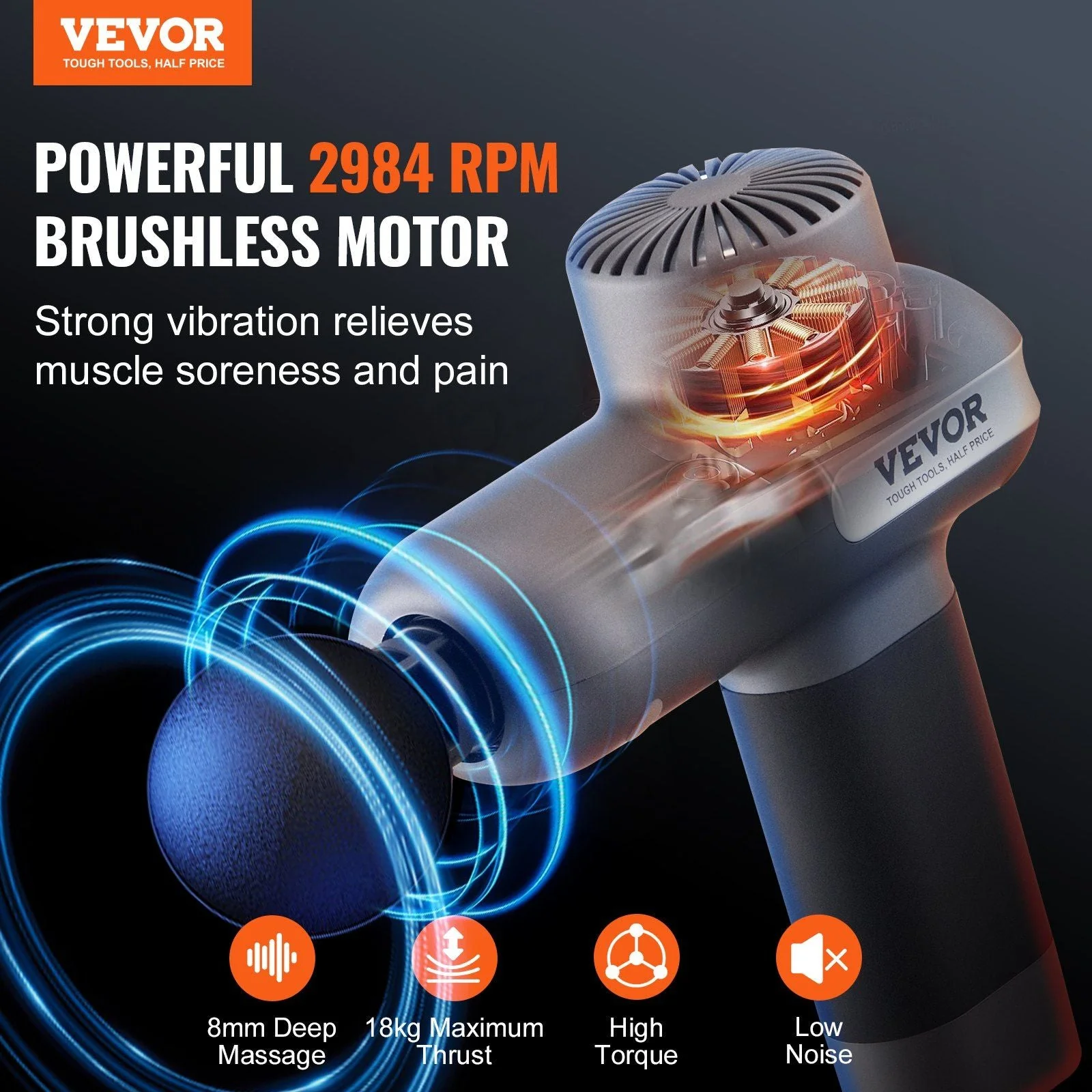 Deep Tissue Deep Relief Percussion Massage Gun for Athletes - Image 2