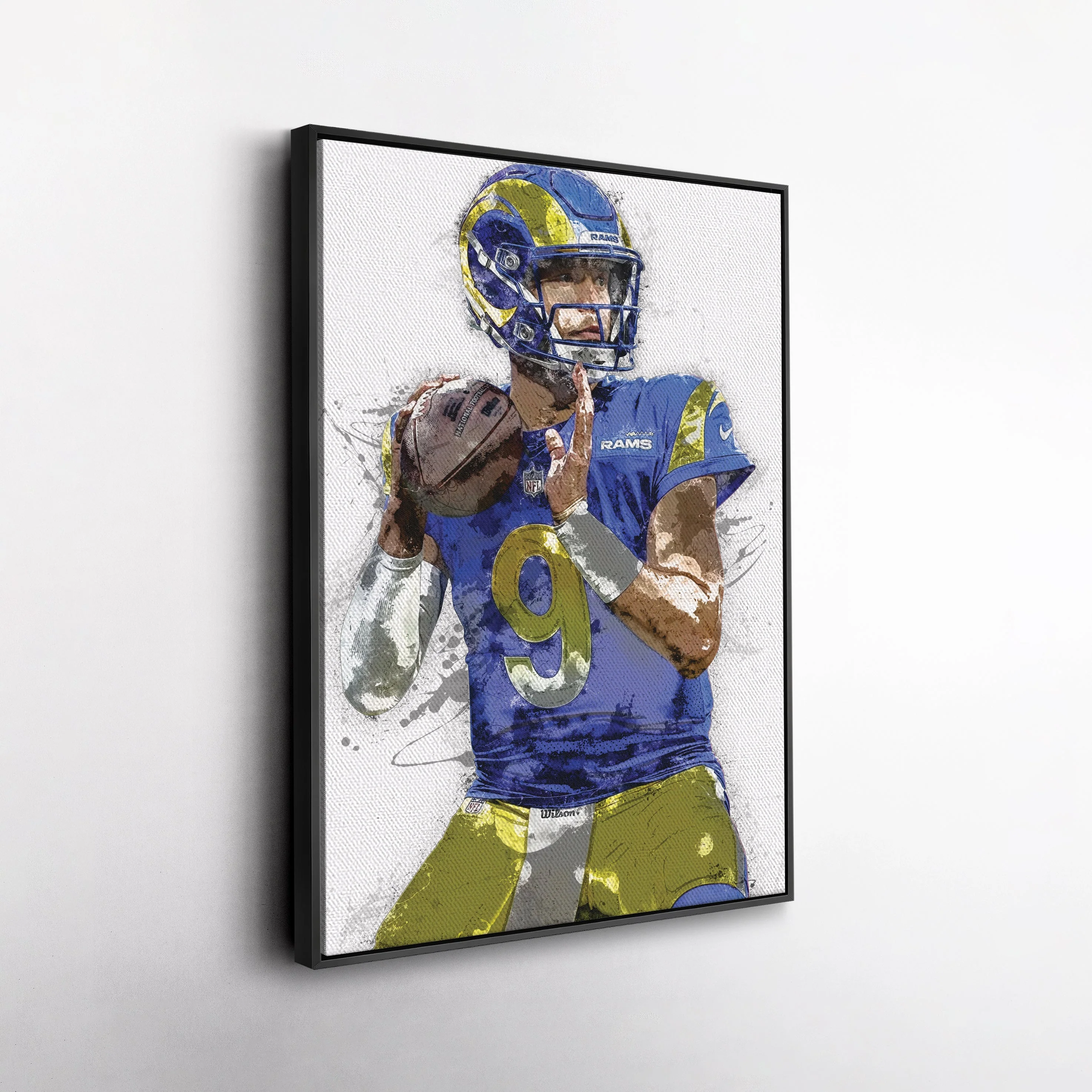 Matthew Stafford Canvas Art Los Angeles Rams Wall Decor