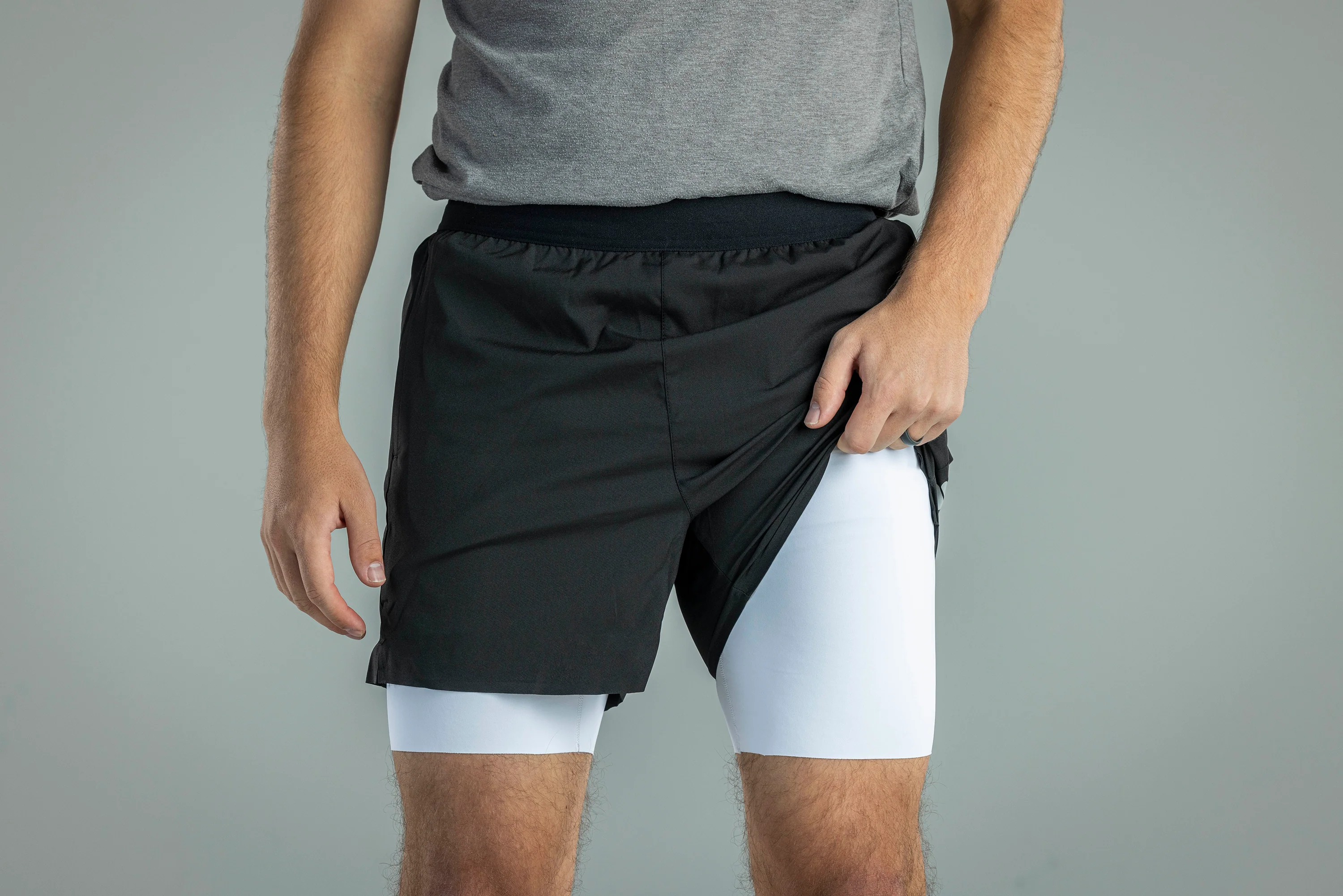 Men's V1 Black Athletic Shorts - Image 12