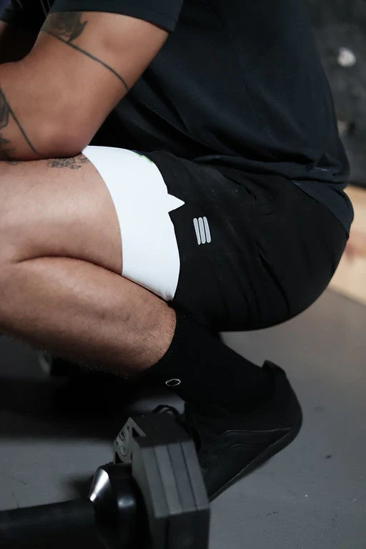 Men's V1 Black Athletic Shorts - Image 4
