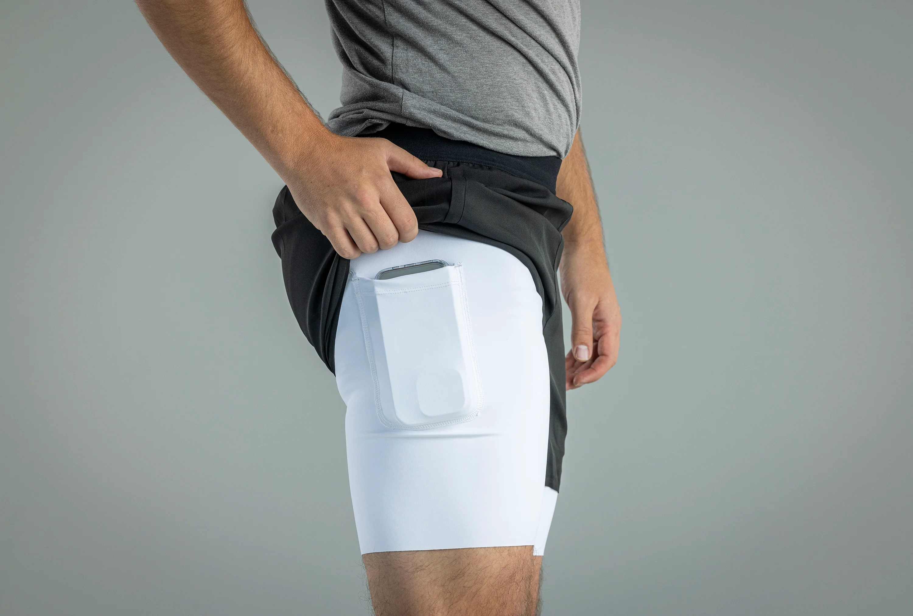 Men's V1 Black Athletic Shorts - Image 6