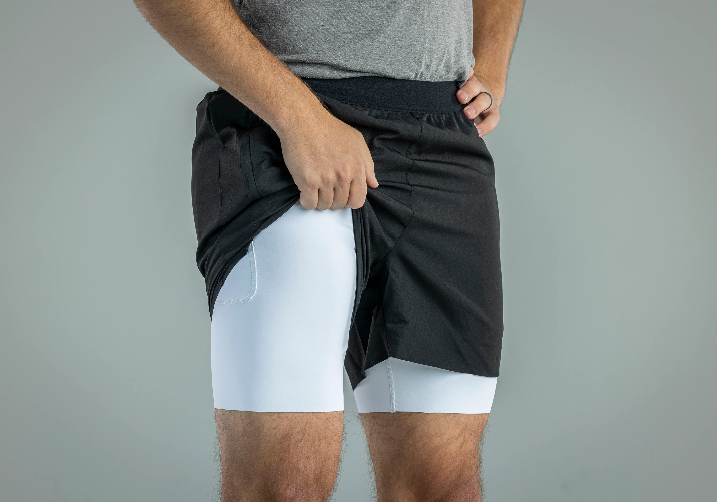 Men's V1 Black Athletic Shorts - Image 7