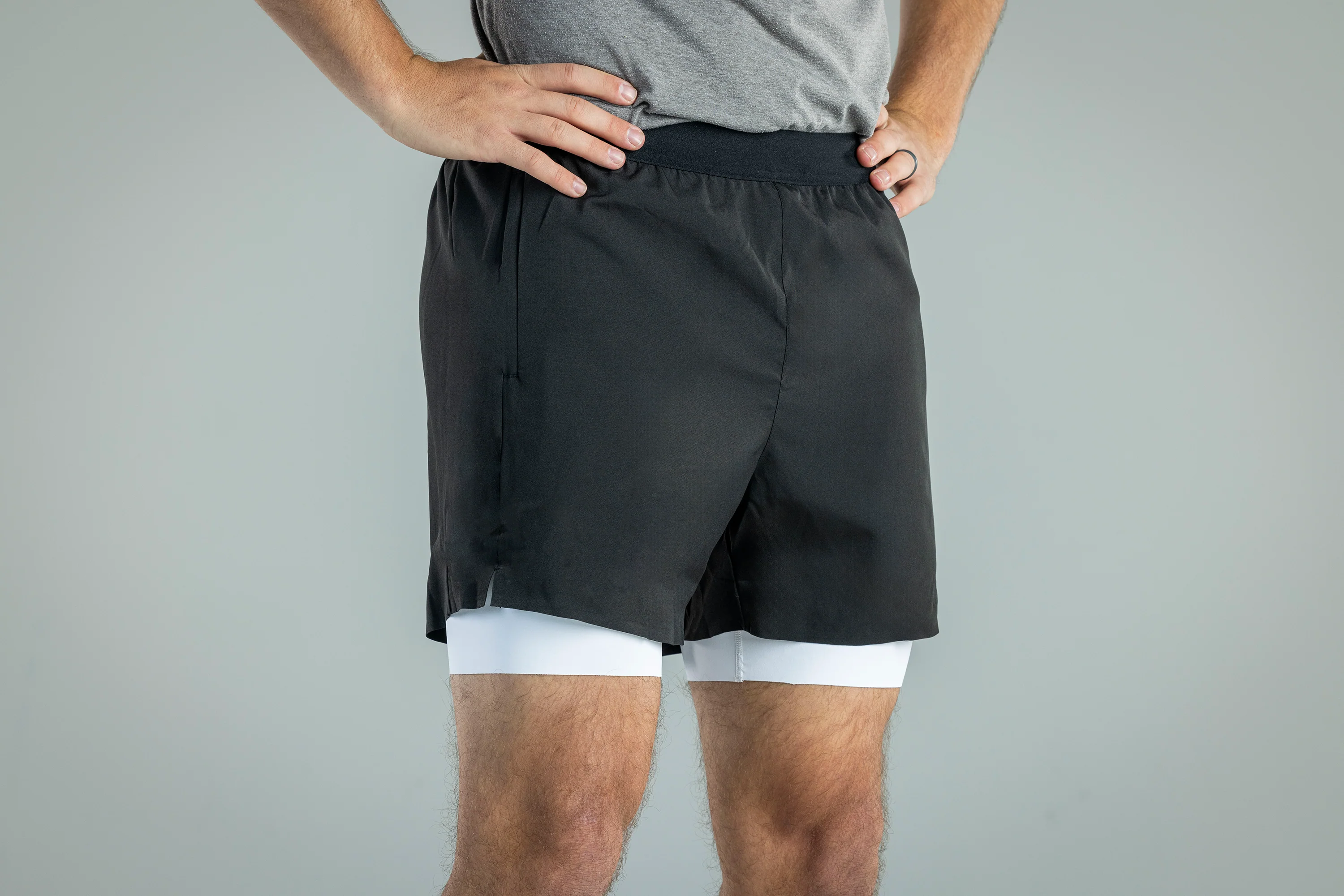 Men's V1 Black Athletic Shorts - Image 8