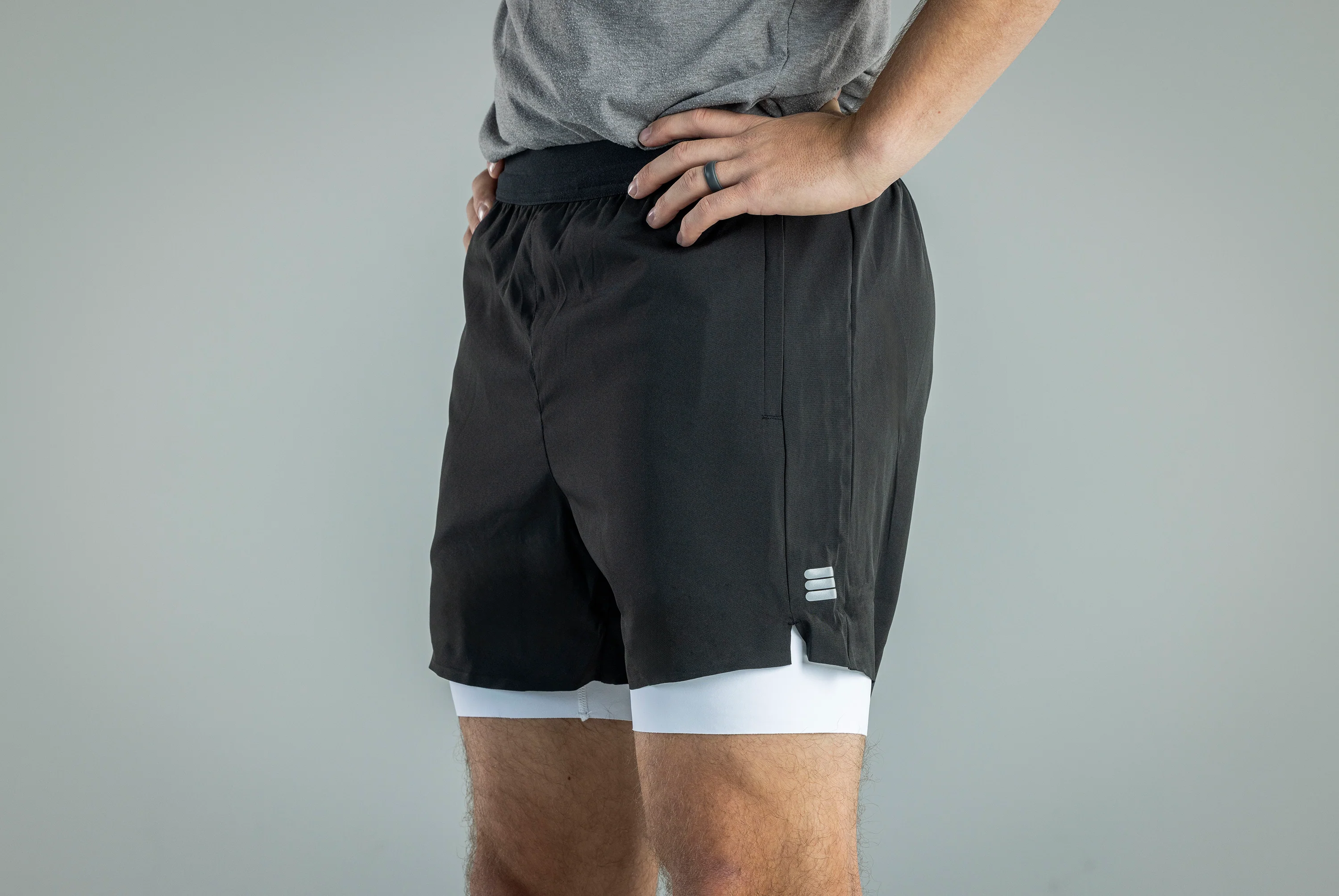 Men's V1 Black Athletic Shorts - Image 9