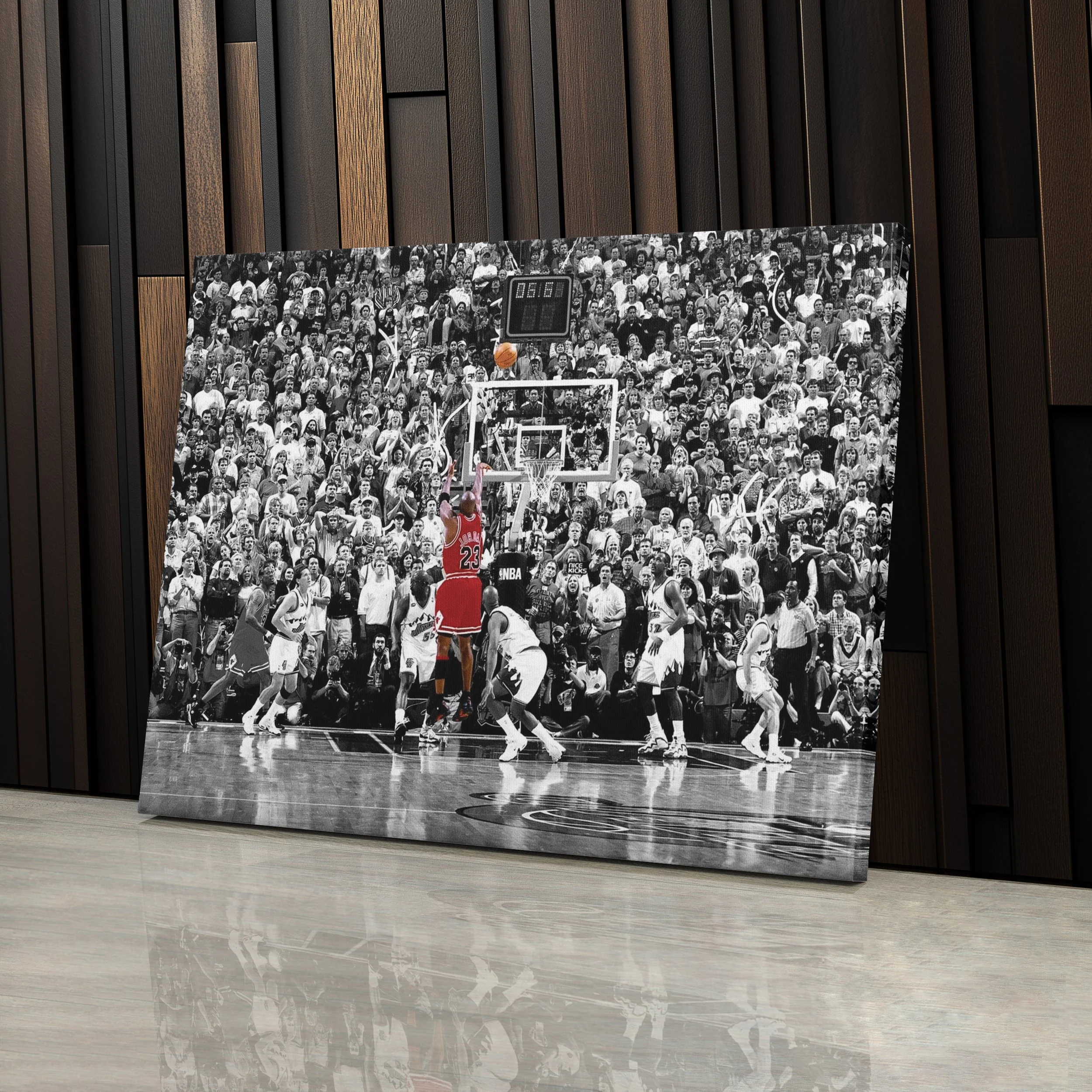 Michael Jordan The Last Shot Canvas Wall Art - Image 3