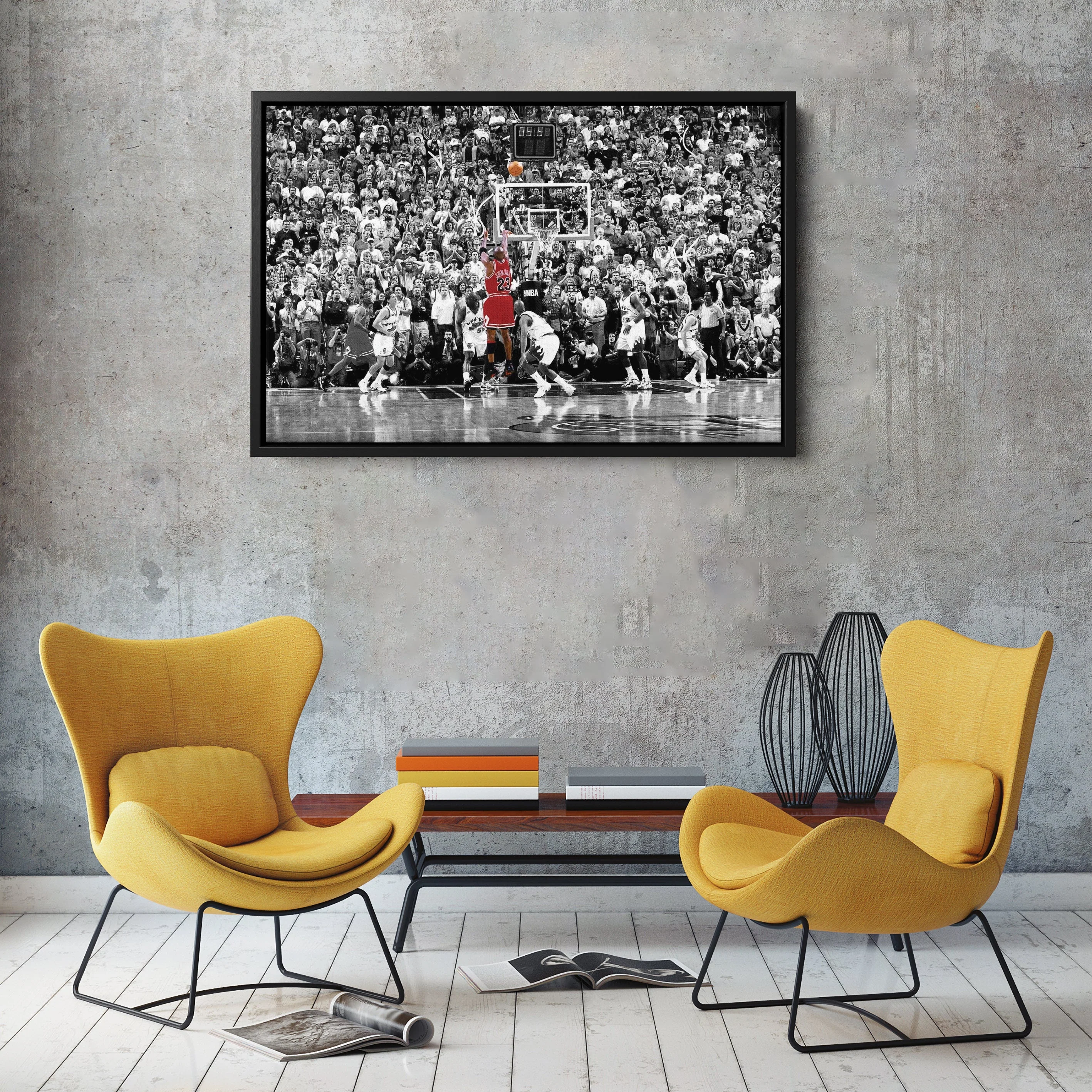 Michael Jordan The Last Shot Canvas Wall Art - Image 6