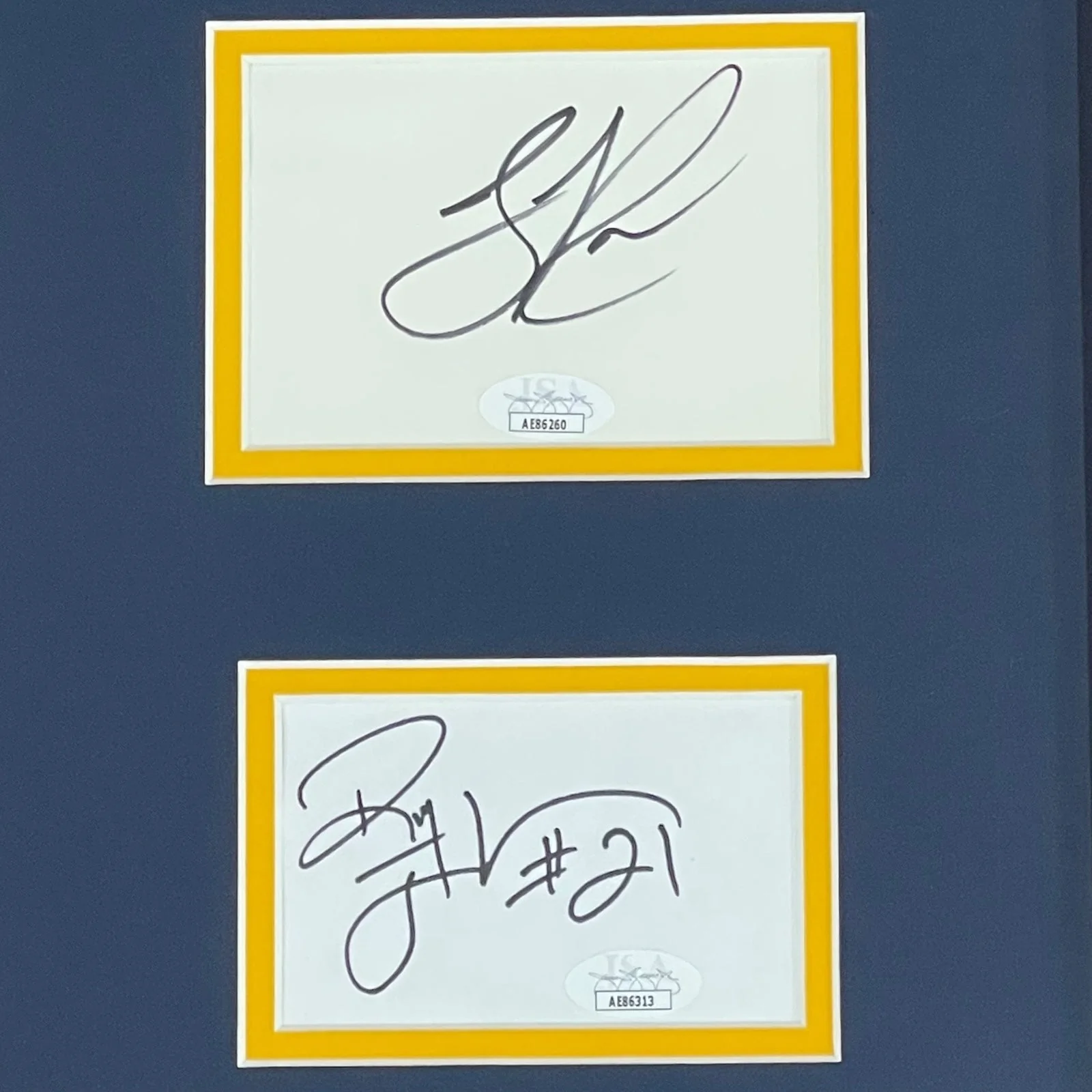Michigan Wolverines Fab Five Deluxe Framed Poster with Cut Autographs - Image 4