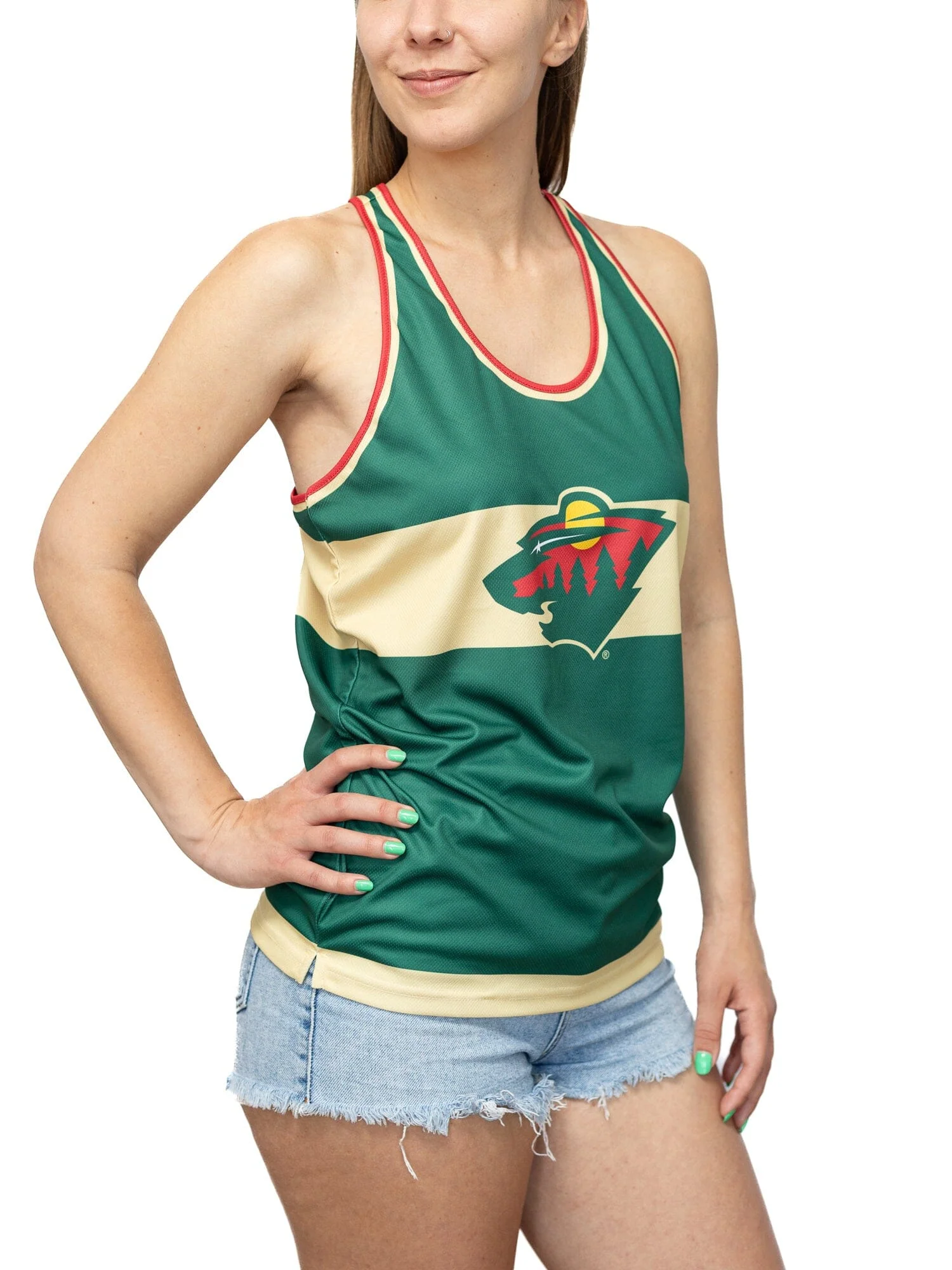 Minnesota Wild Women's Racerback Hockey Tank - Image 3