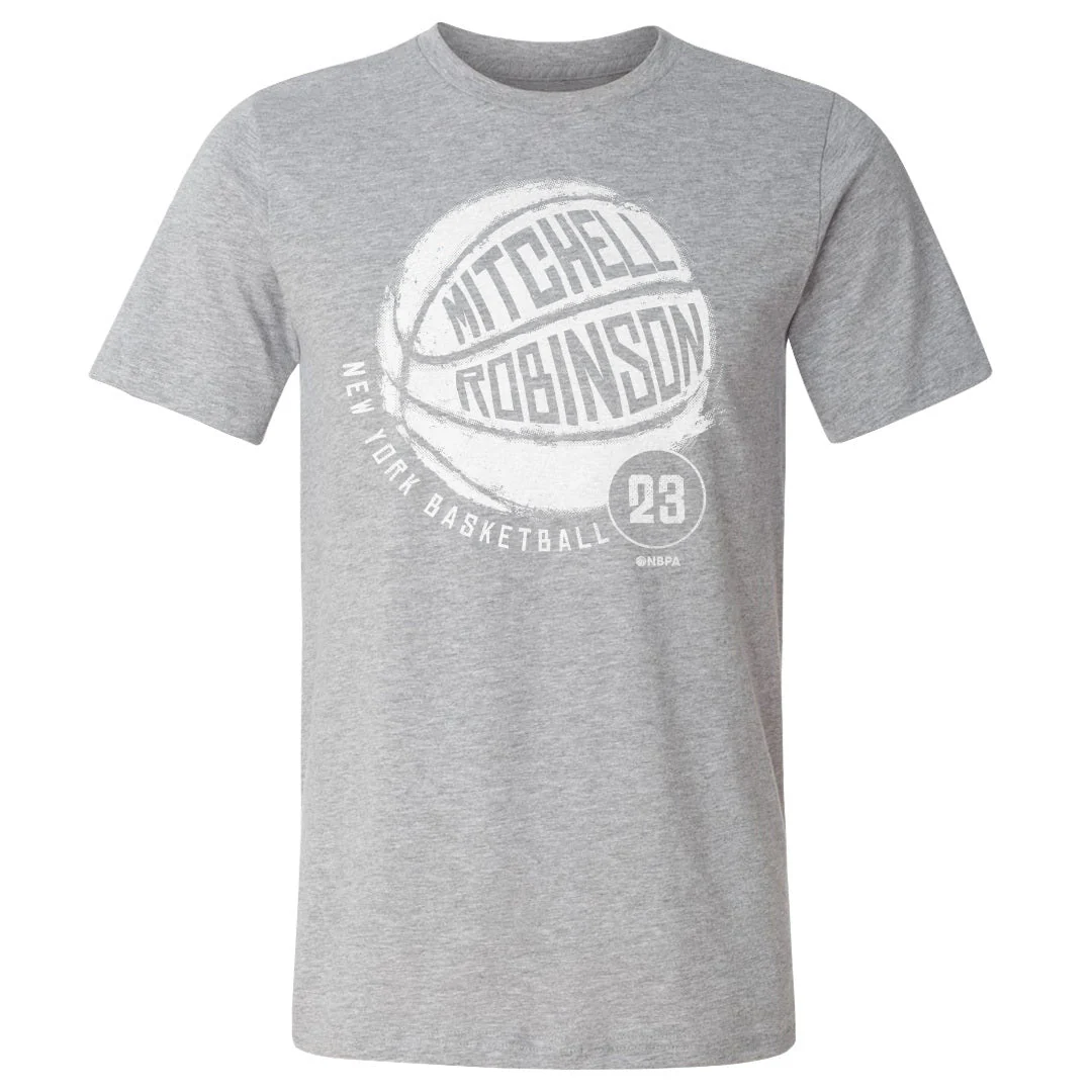 Mitchell Robinson New York Basketball WHT T-Shirt - Image 3