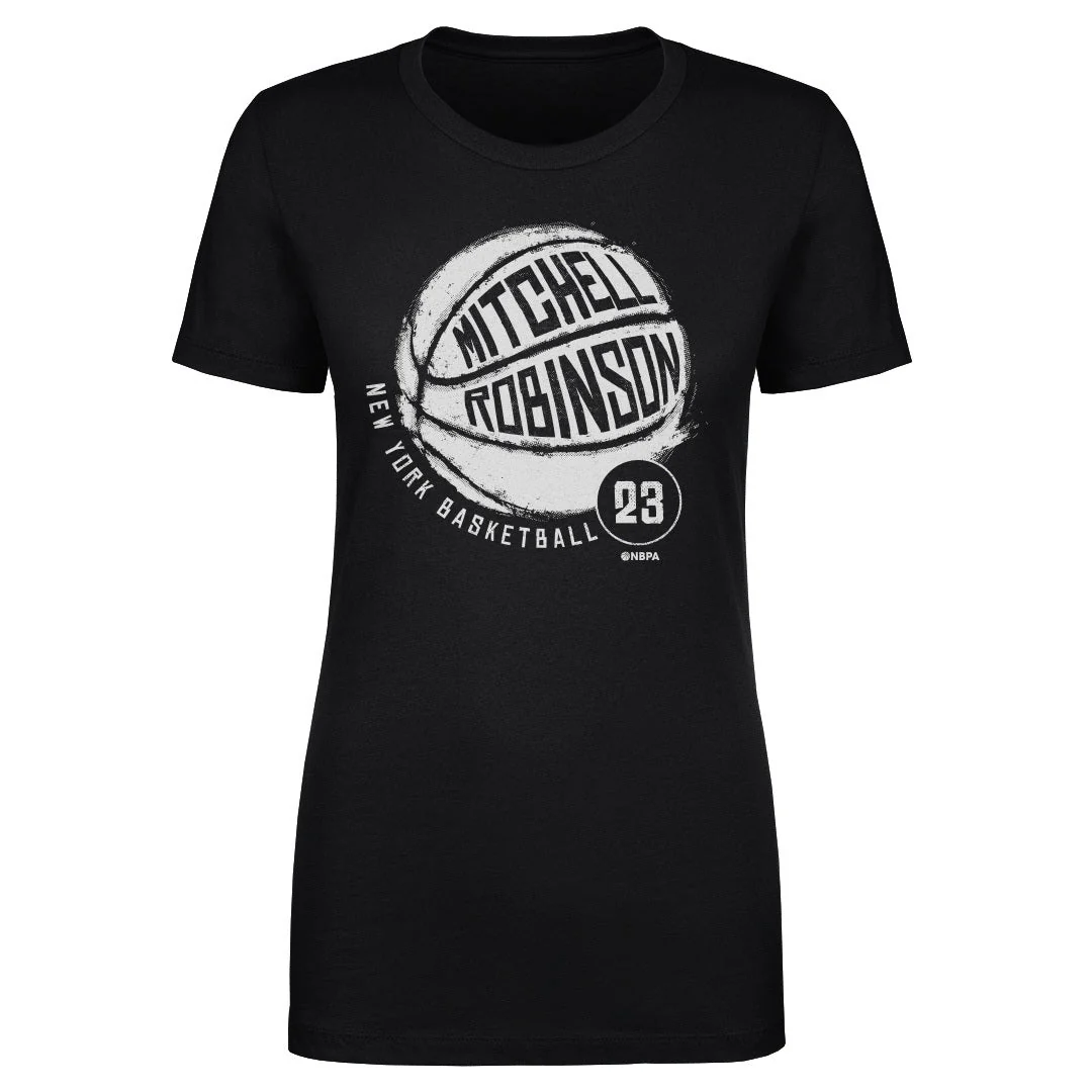 Mitchell Robinson New York Basketball WHT Women's T-Shirt - Image 2
