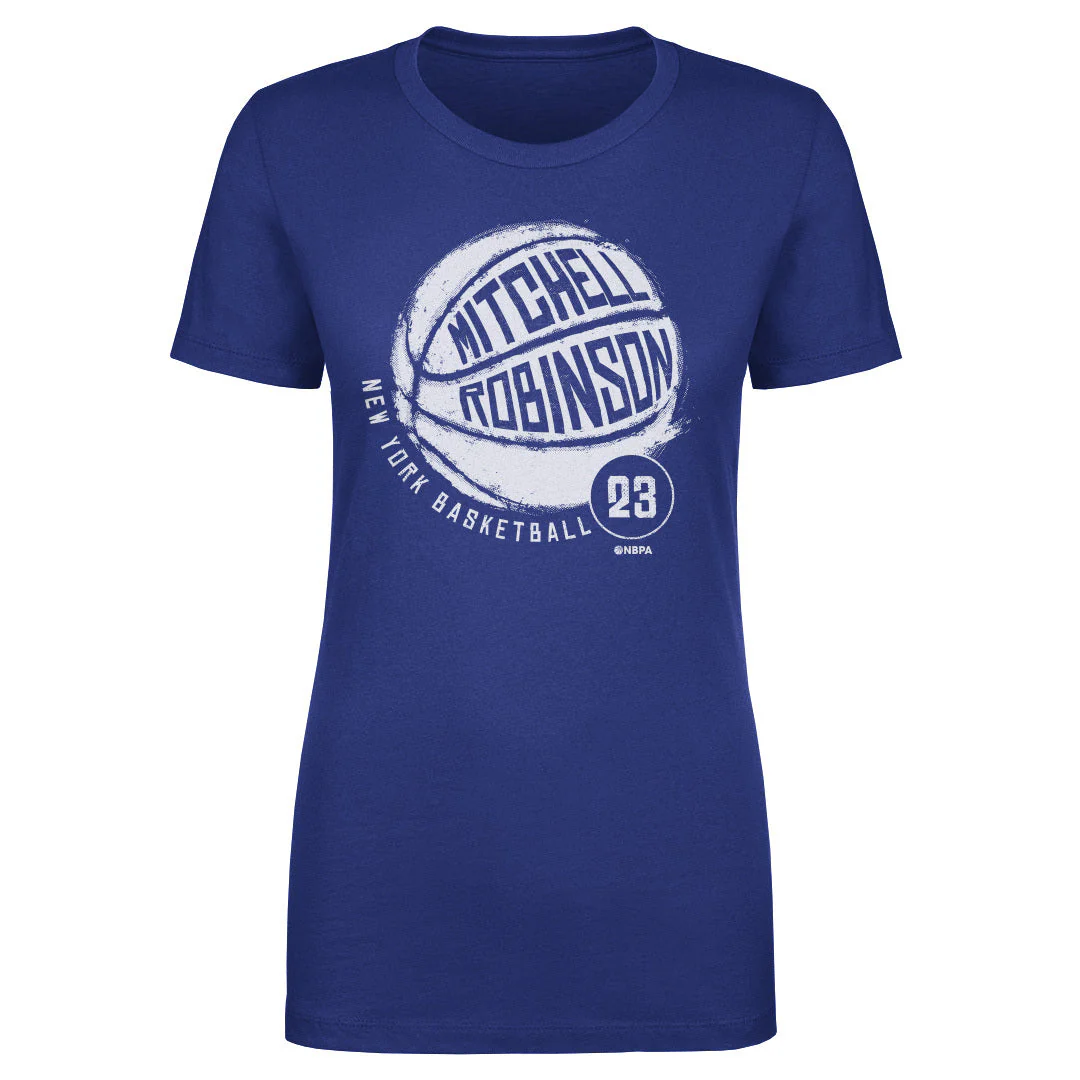 Mitchell Robinson New York Basketball WHT Women's T-Shirt - Image 3