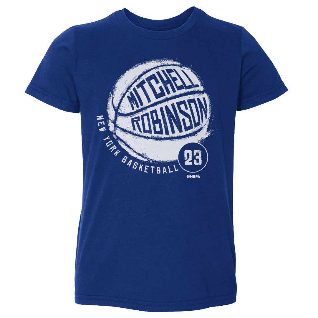 Mitchell Robinson New York Basketball WHT Kids Toddler T-Shirt - Image 2
