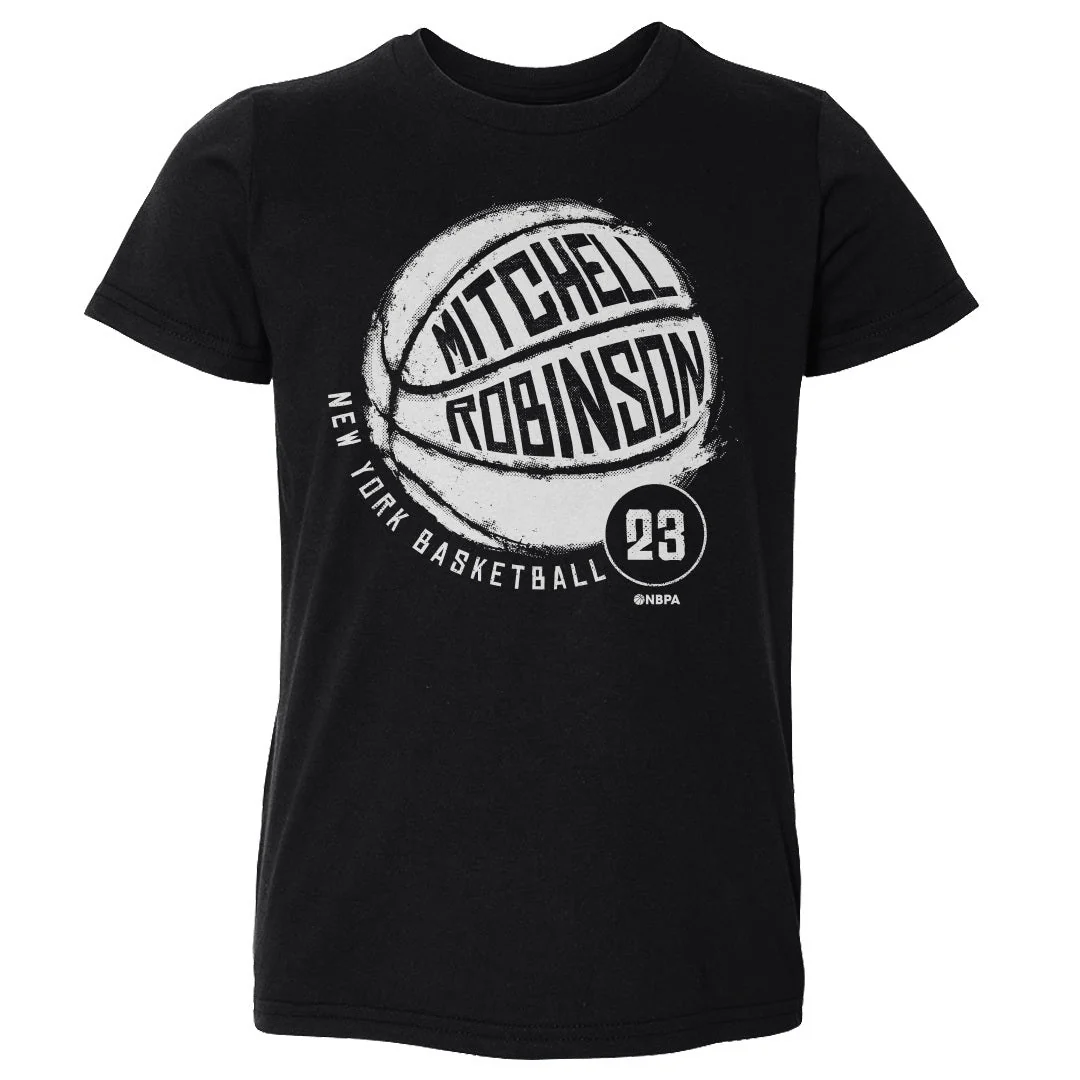 Mitchell Robinson New York Basketball WHT Kids Toddler T-Shirt - Image 3