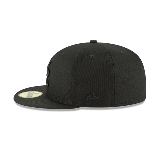 Atlanta Braves 59Fifty Black / Black Fitted Hat - Image 2