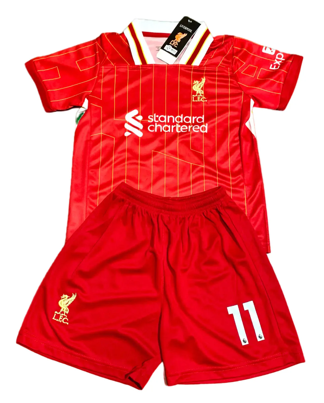Mohamed Salah Liverpool Kids Jersey Set Soccer Football Toddler Youth Uniform Kit - Image 2