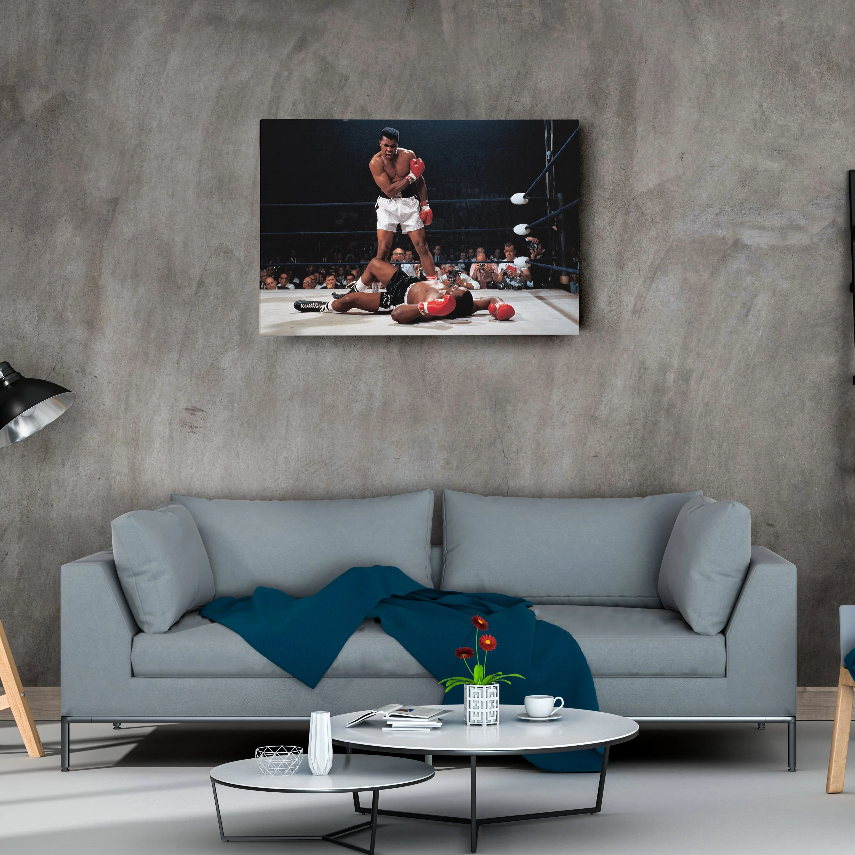 Muhammad Ali vs Sonny Liston Canvas – Phantom Punch Boxing Wall Art - Image 2