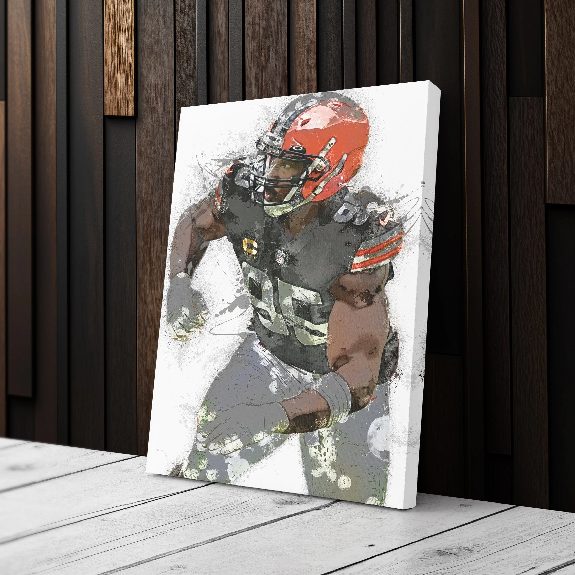 Myles Garrett Canvas Art – Cleveland Browns Wall Decor - Image 3