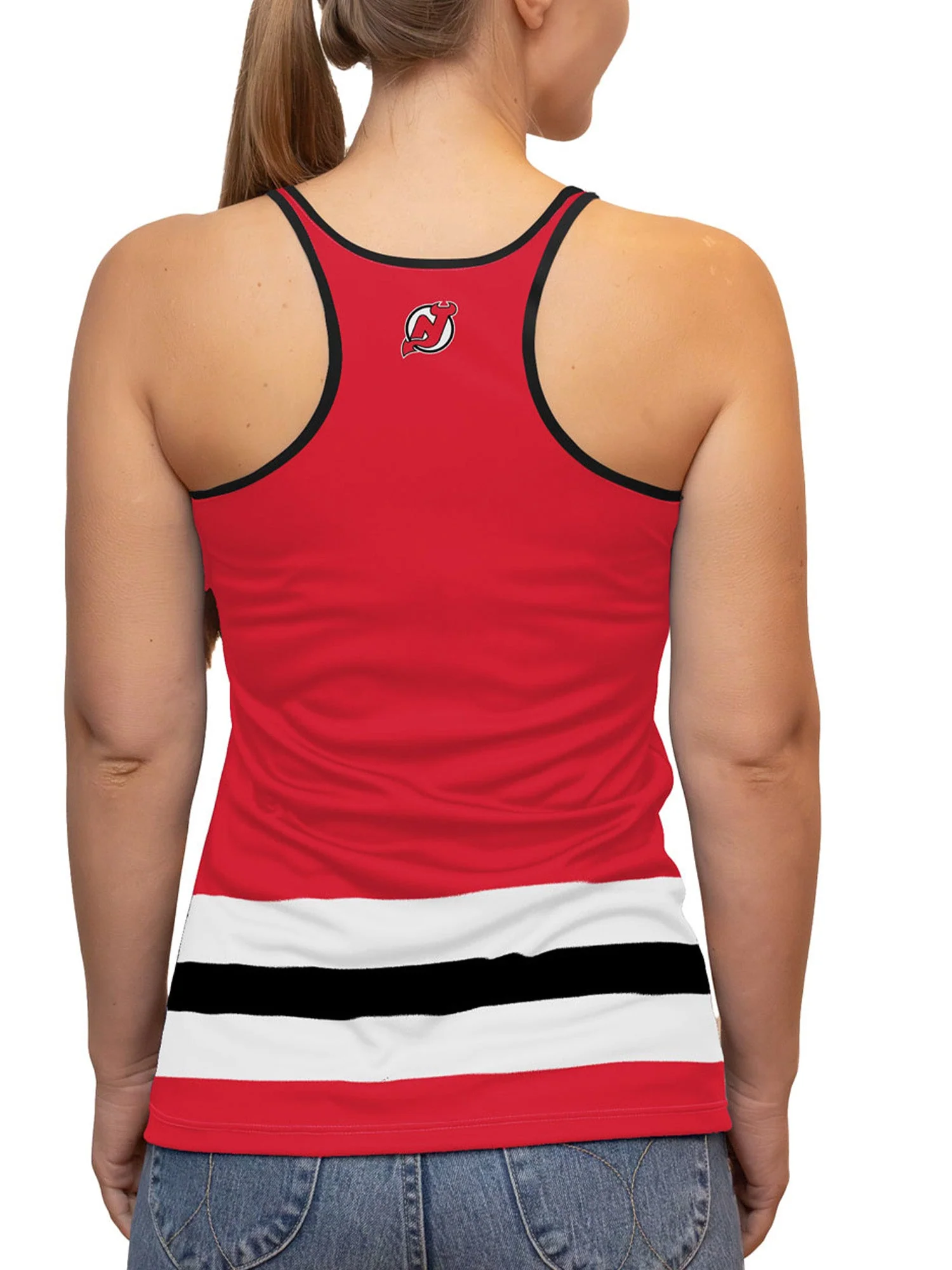 New Jersey Devils Women's Racerback Hockey Tank - Image 2