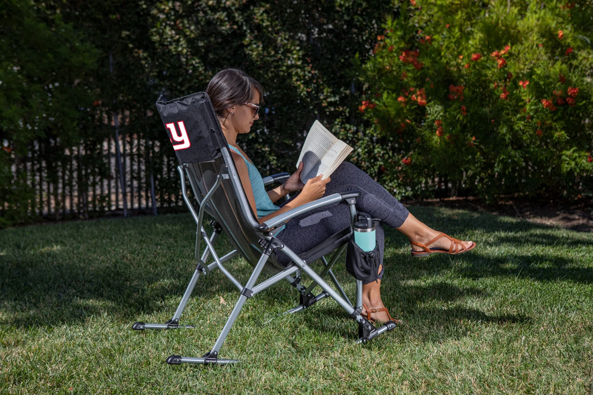 New York Giants Outdoor Rocking Camp Chair - Image 2