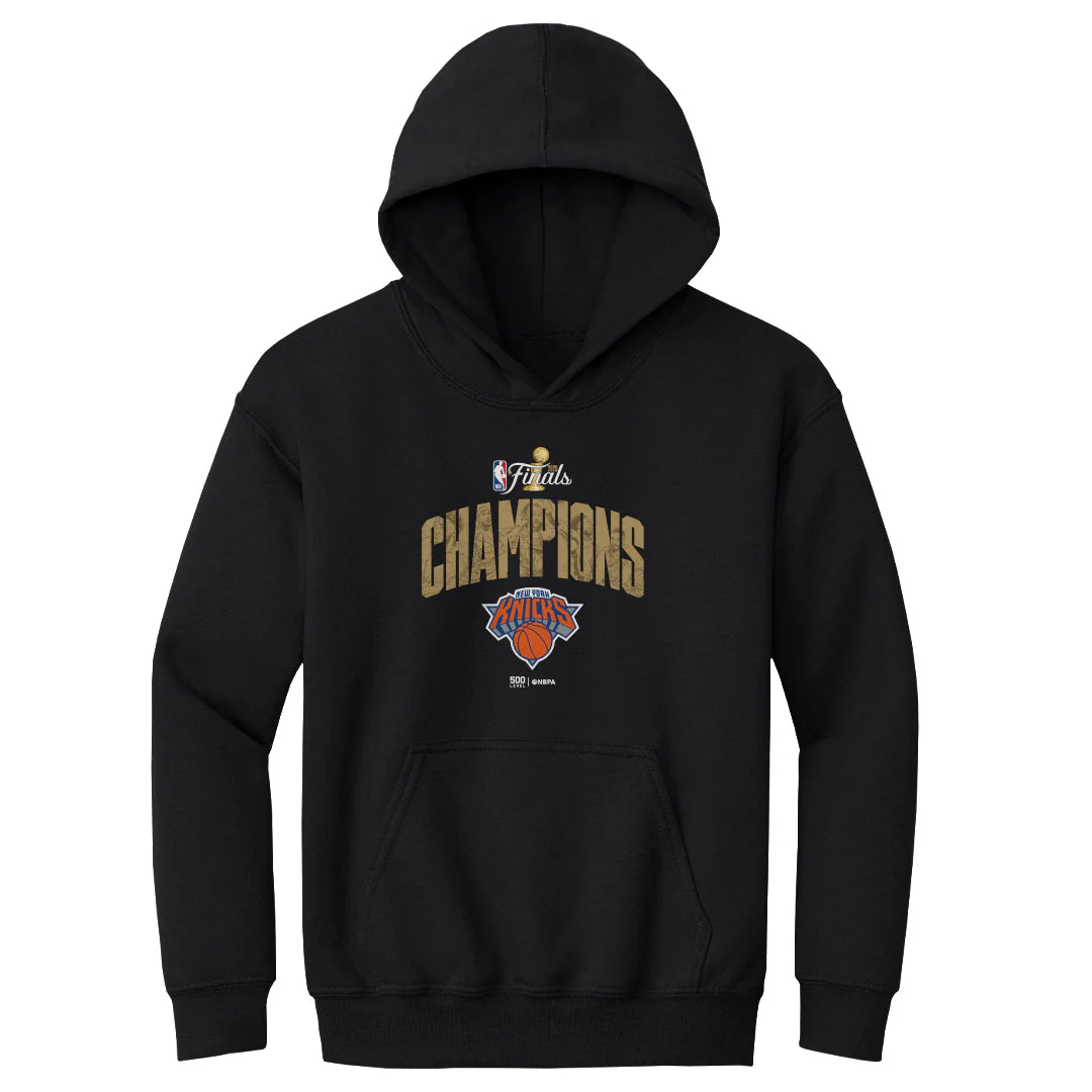 New York Knicks NBA Finals 2026 Champions WHT Kids Hoodie